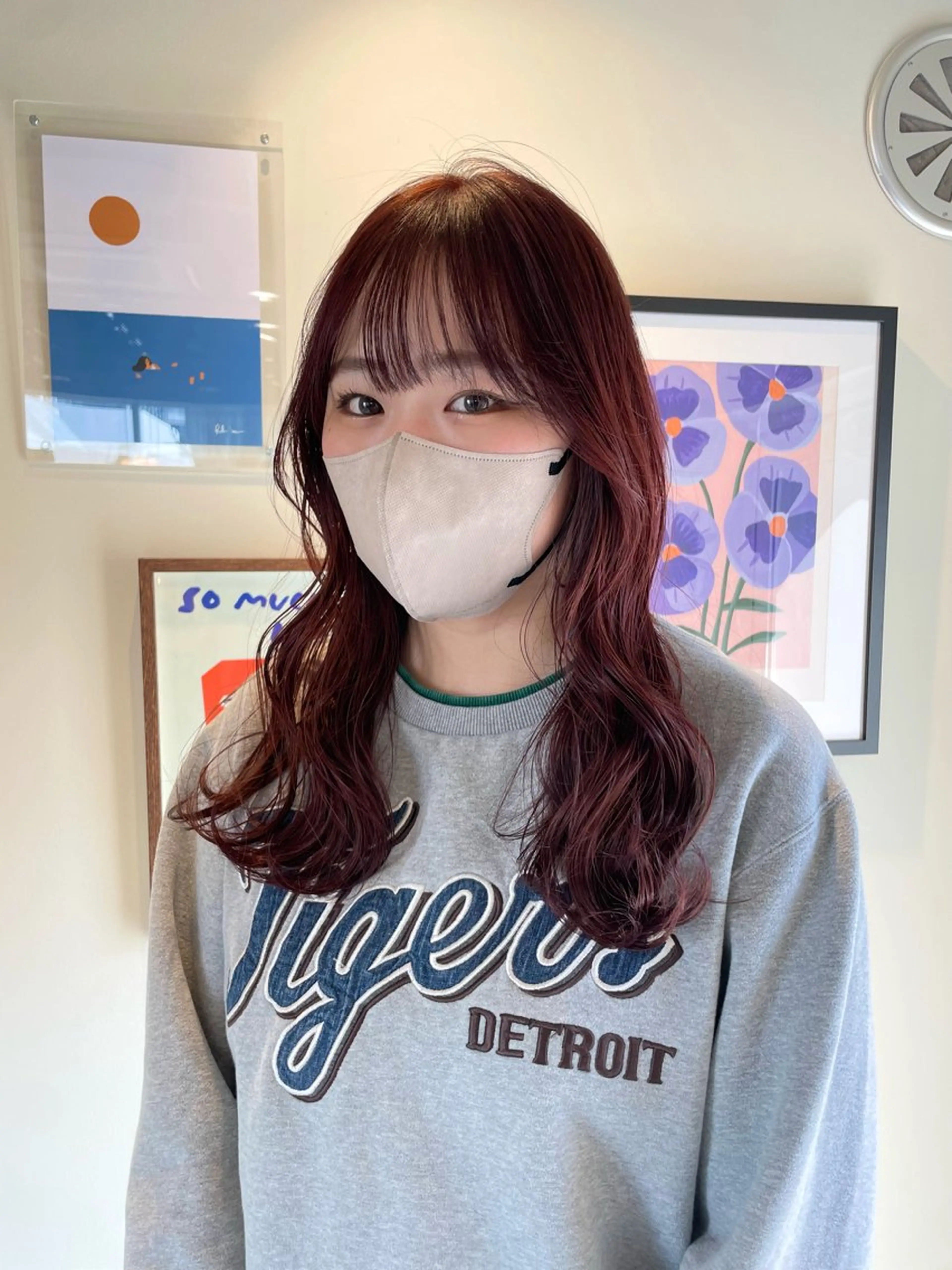 ロング カラー ヘアカラー トリートメント 若月 あやかのヘアスタイル