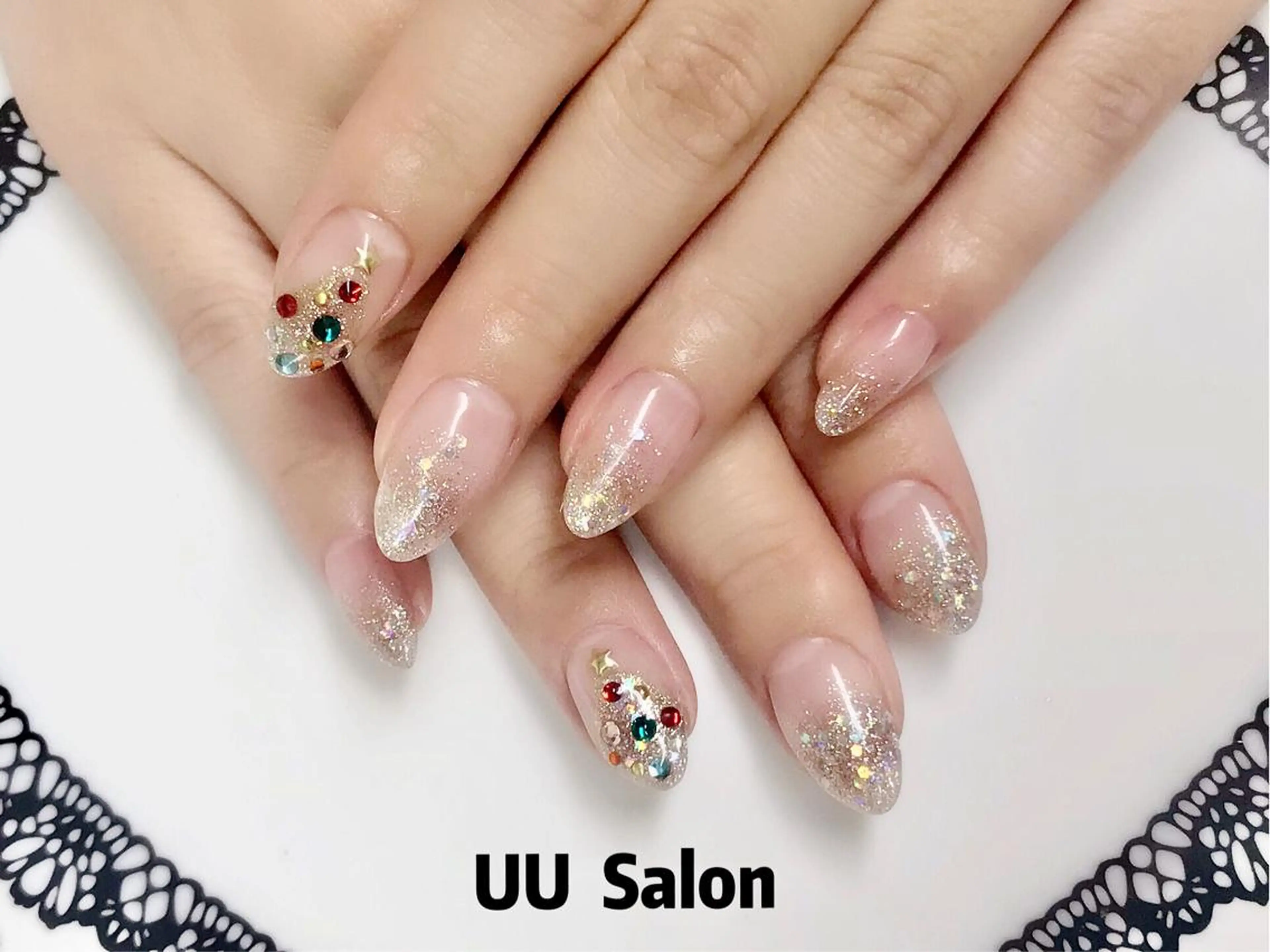 ネイル 冬ネイル クリスマス UU Salon所属・UU ゆきのネイルデザイン