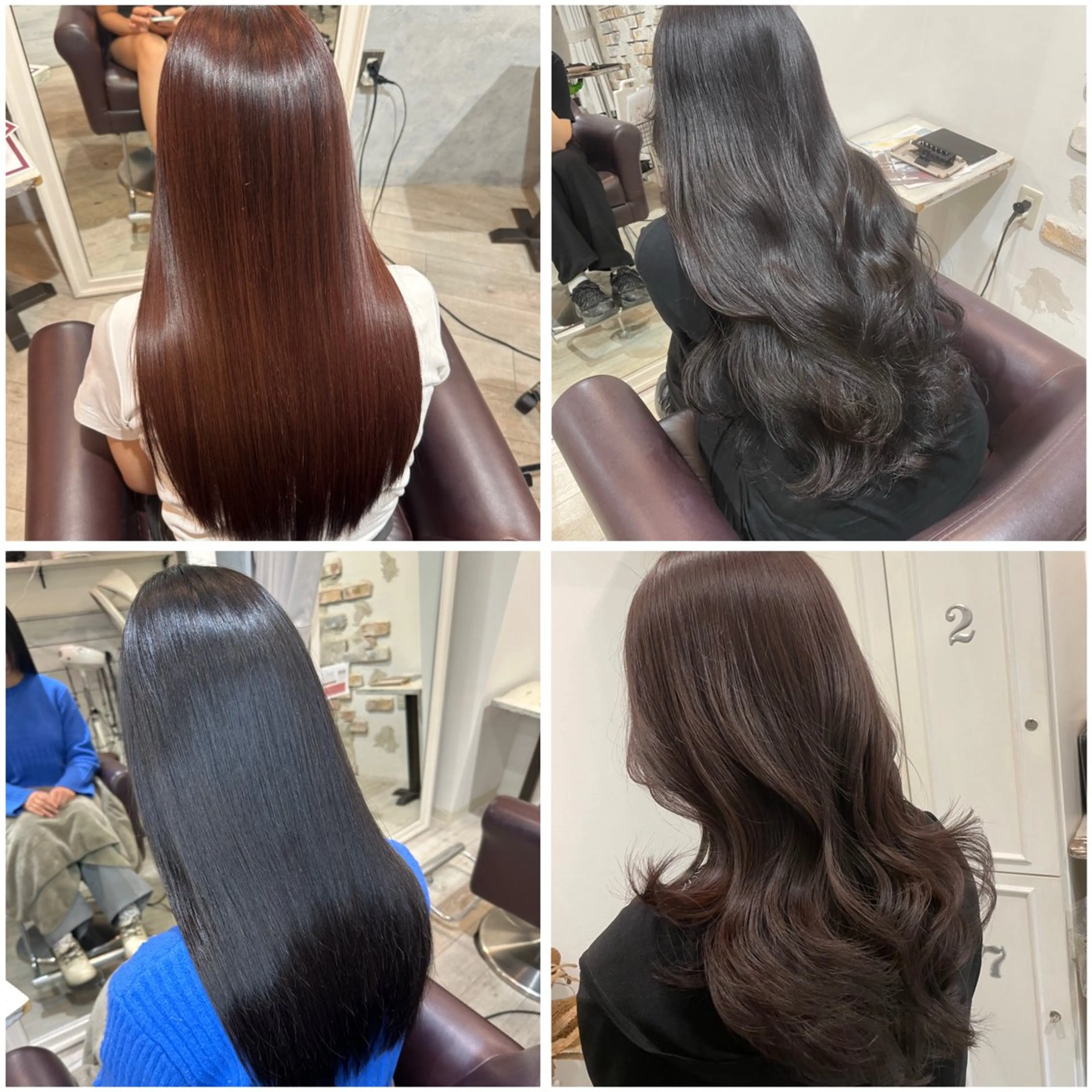 ロング カラー 髪質改善 韓国風ヘア tiravento 南船場店所属・nana 韓国スタイル🇰🇷のヘアスタイル