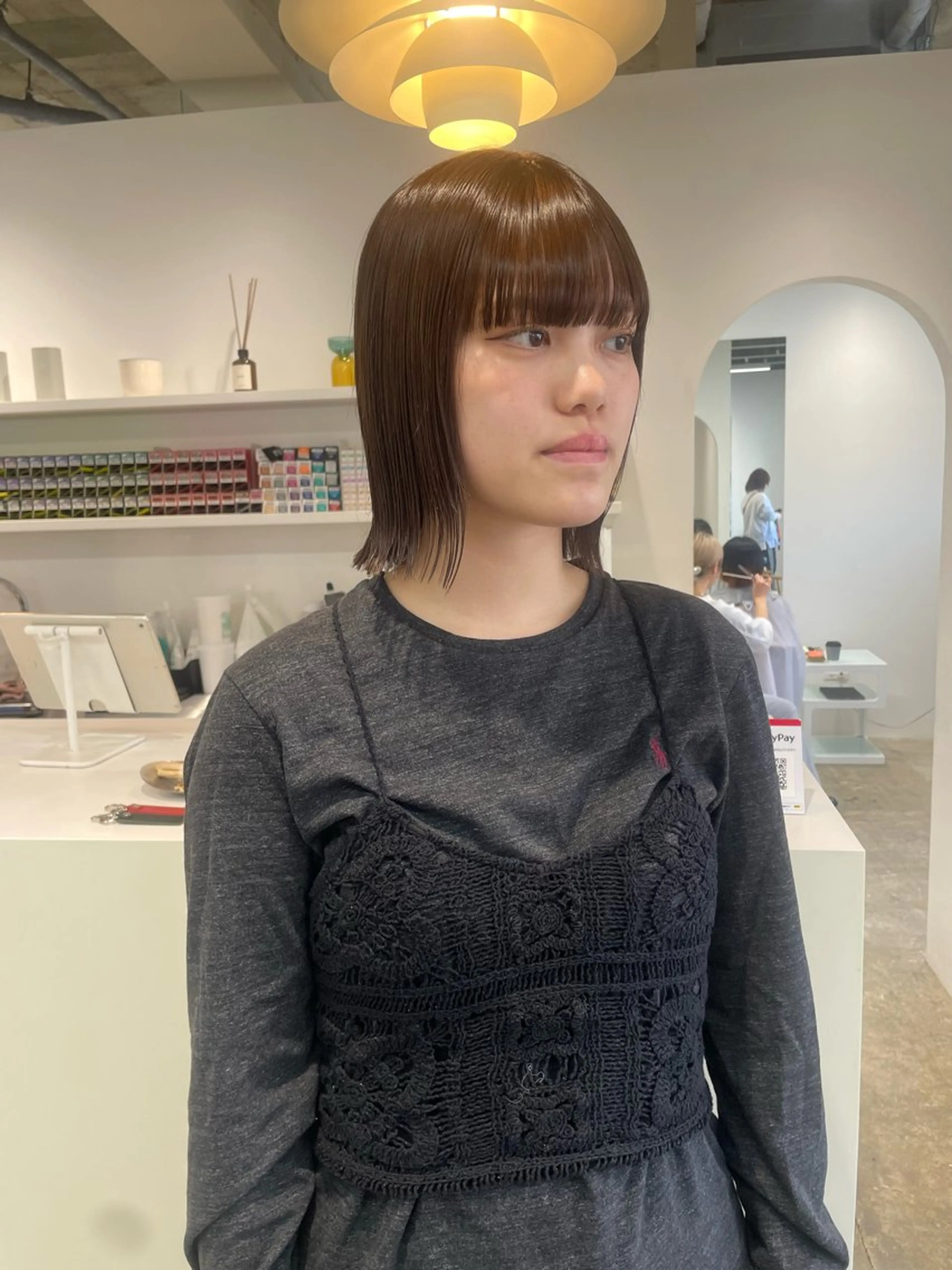 ショート カラー ヘアカラー トリートメント 𝘚𝘶𝘻𝘶 𓂃𓈒𓏸のヘアスタイル