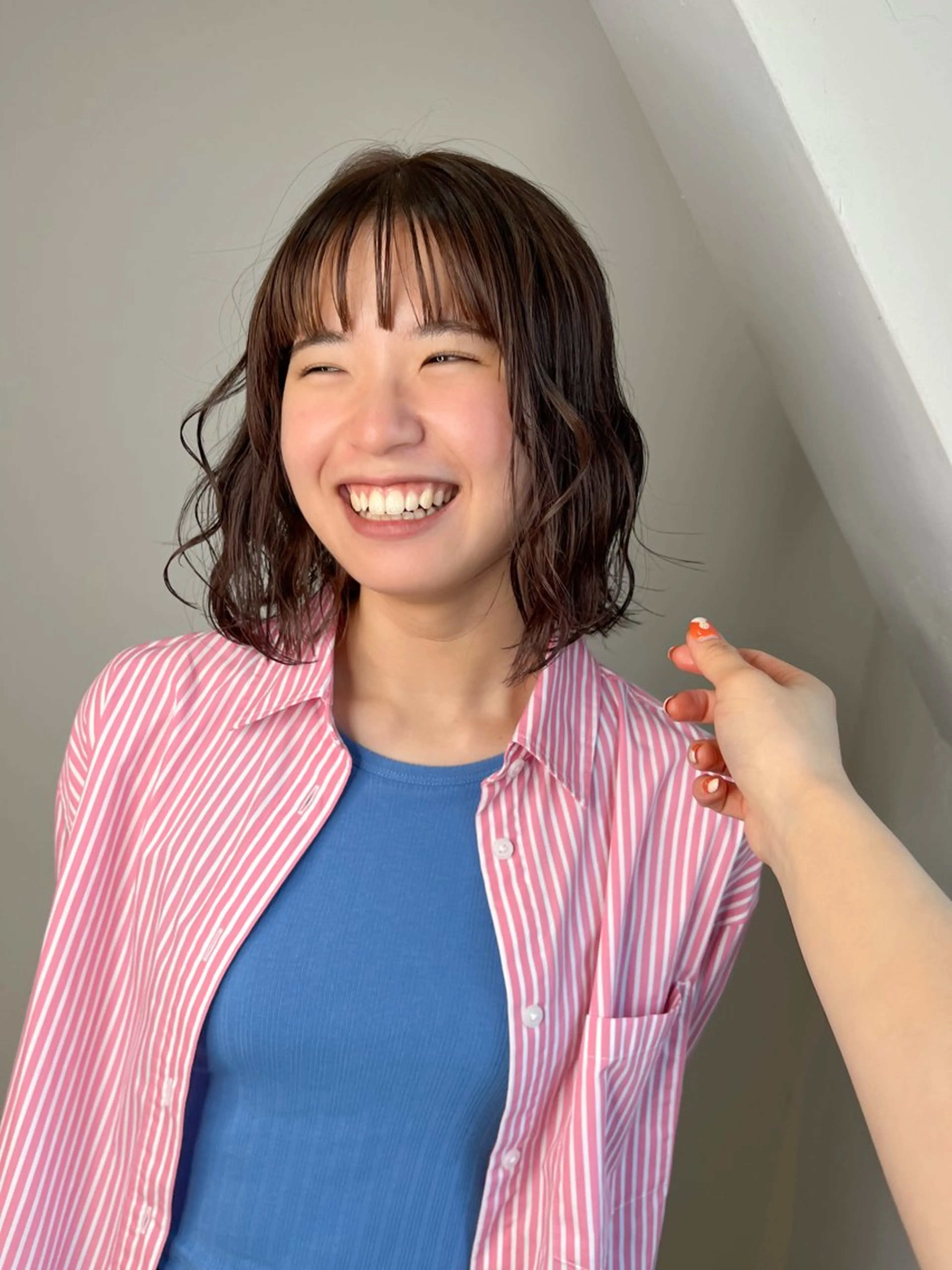 ミディアム カラー ベージュカラー ボルドーカラー 韓国風カラー オリーブベージュ 顔周りカット 🌼memoto 東三国店🌼のマツエク・マツパデザイン