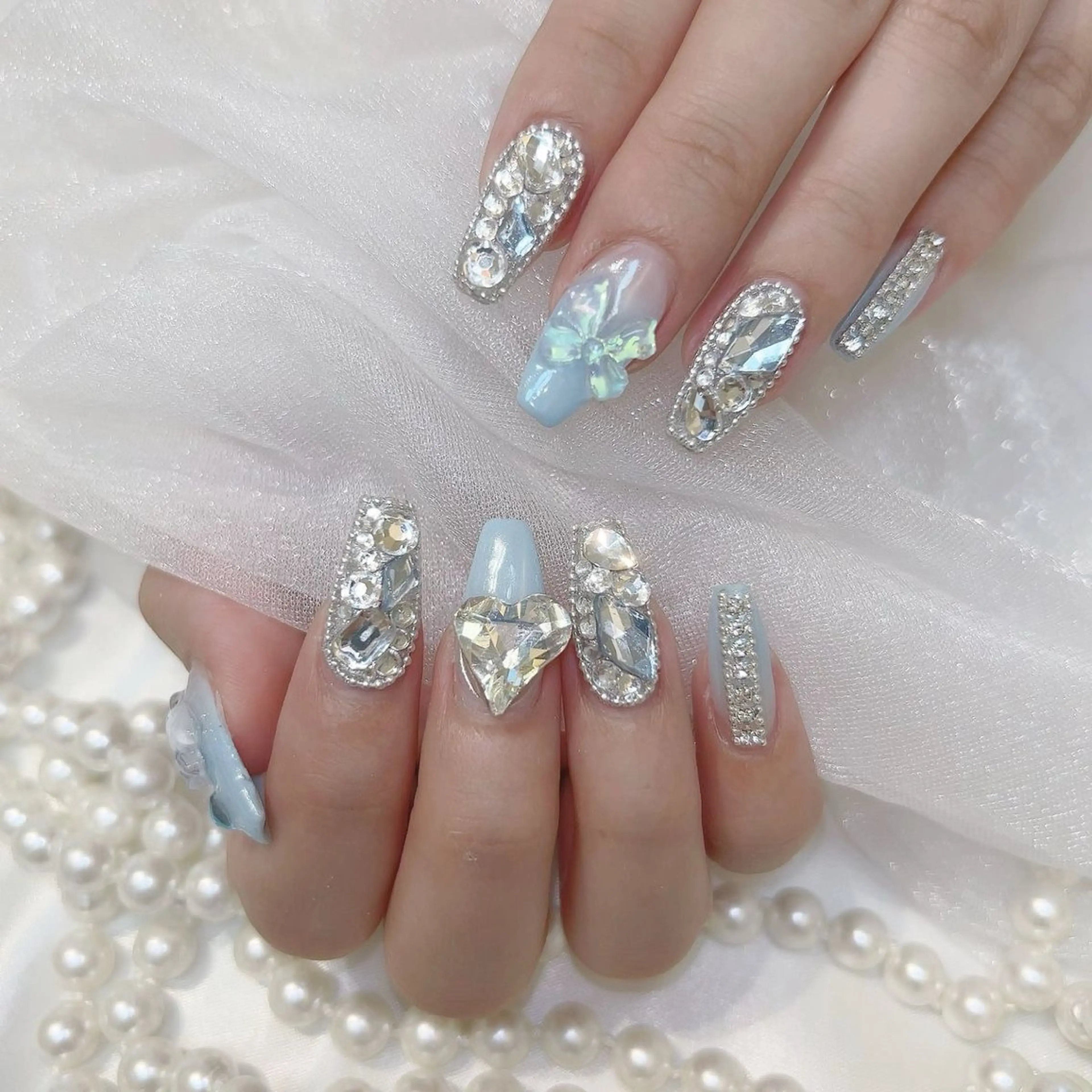 ネイル ハロウィン マグネットネイル ミラーネイル ピンク ネイルチップ Lee Nailsのネイルデザイン