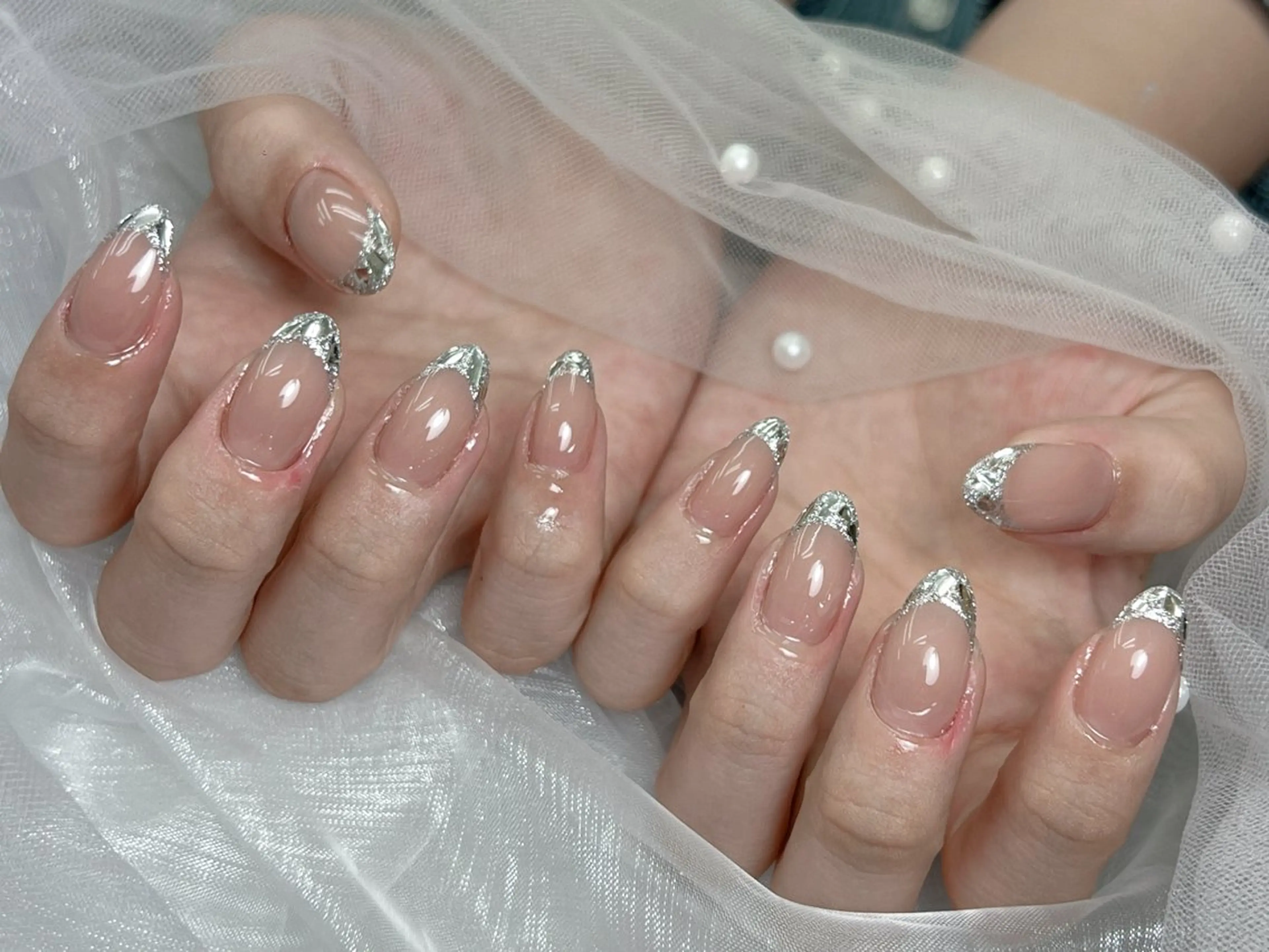 メンズ ネイル メンズ韓国風 アートネイル フレンチネイル ジェルネイル キラキラネイル ハンドネイル Bloom スカルプ専門店のネイルデザイン