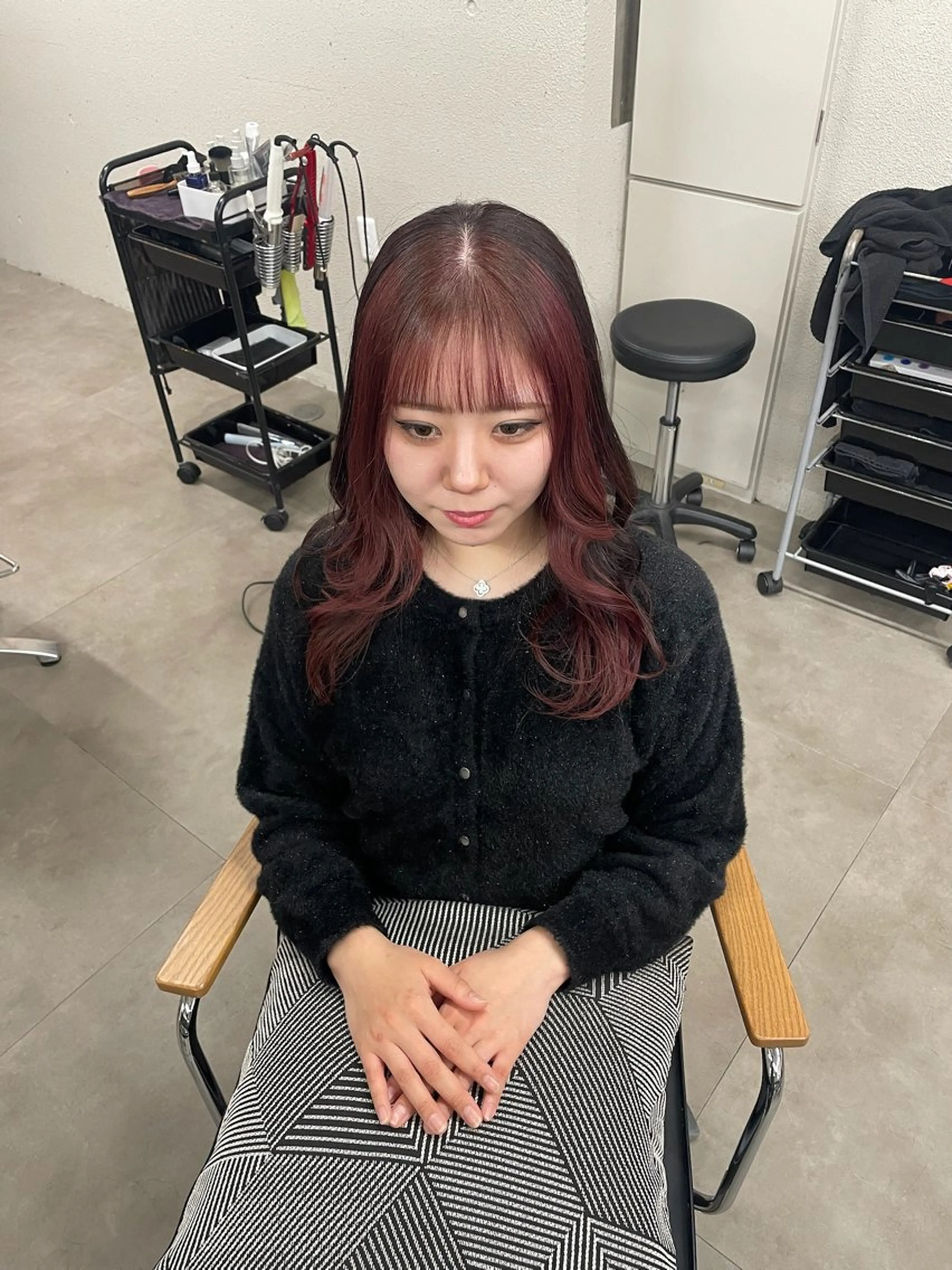 ロング カラー 田川 聖菜のヘアスタイル