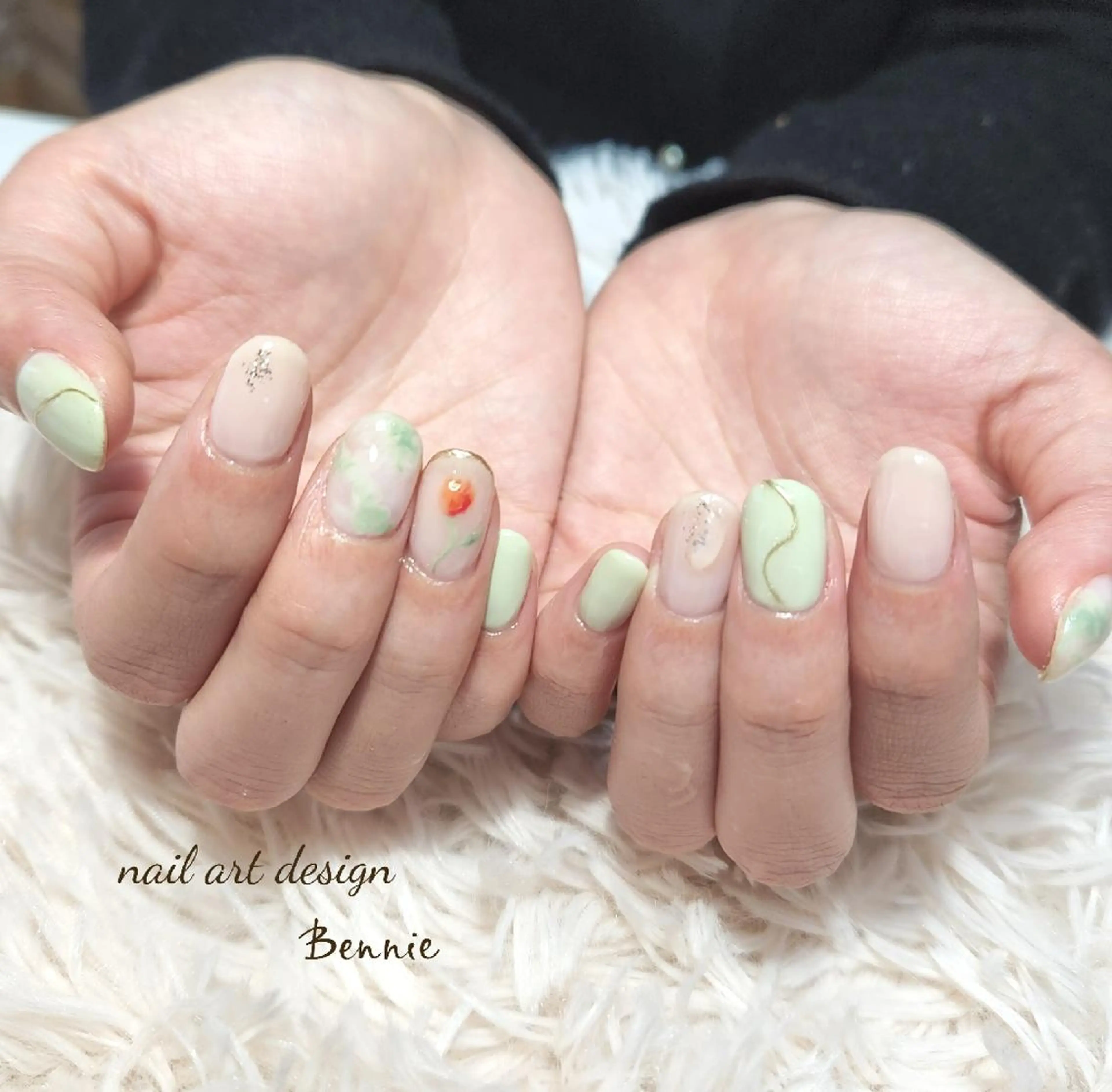 ネイル フラワーネイル 春ネイル ハンドネイル   BENNIEのネイルデザイン