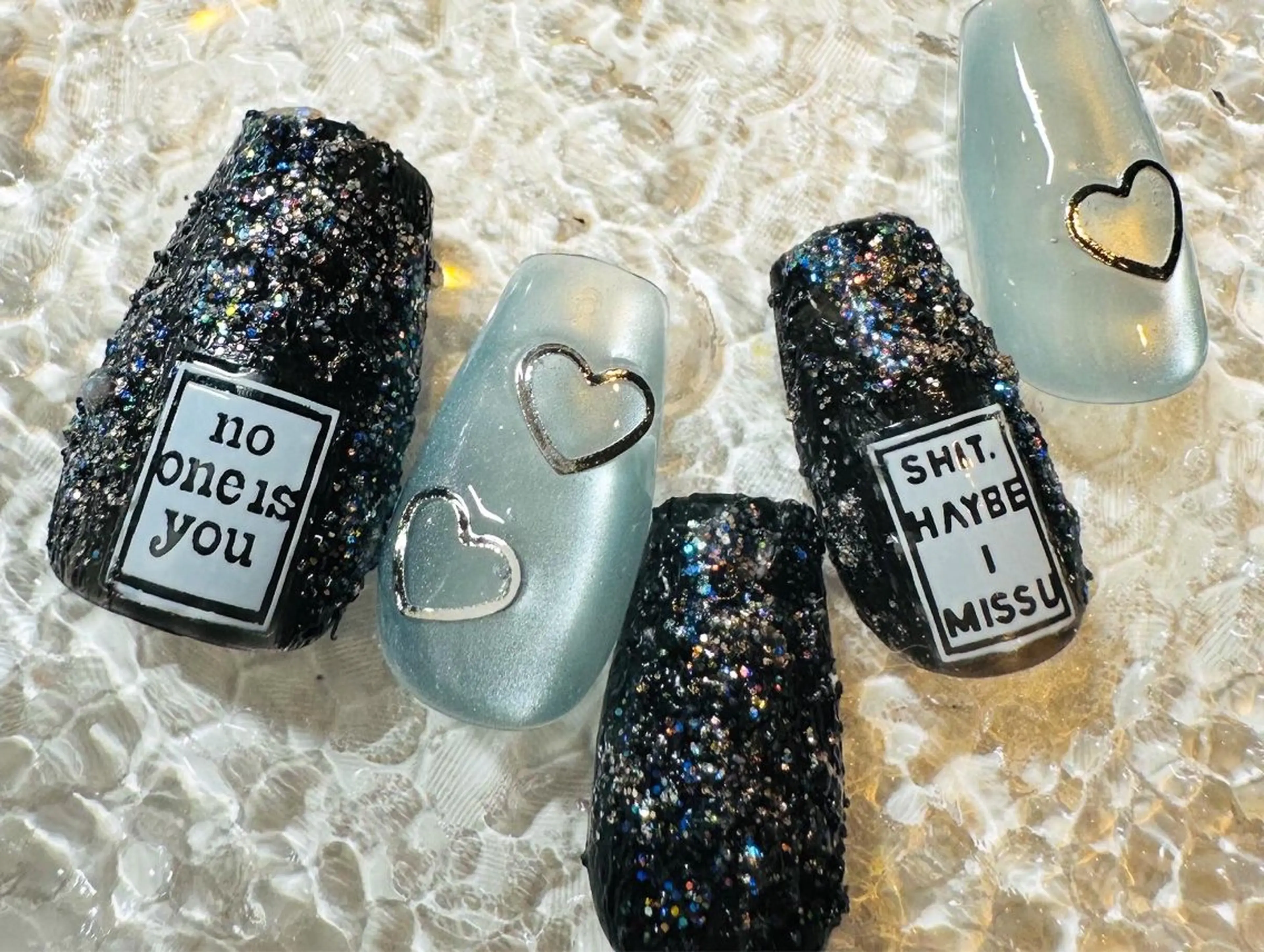 ネイル ツイードネイル 冬ネイル ハンドネイル ネイルサロンエレノア所属・田端 笑理菜のネイルデザイン