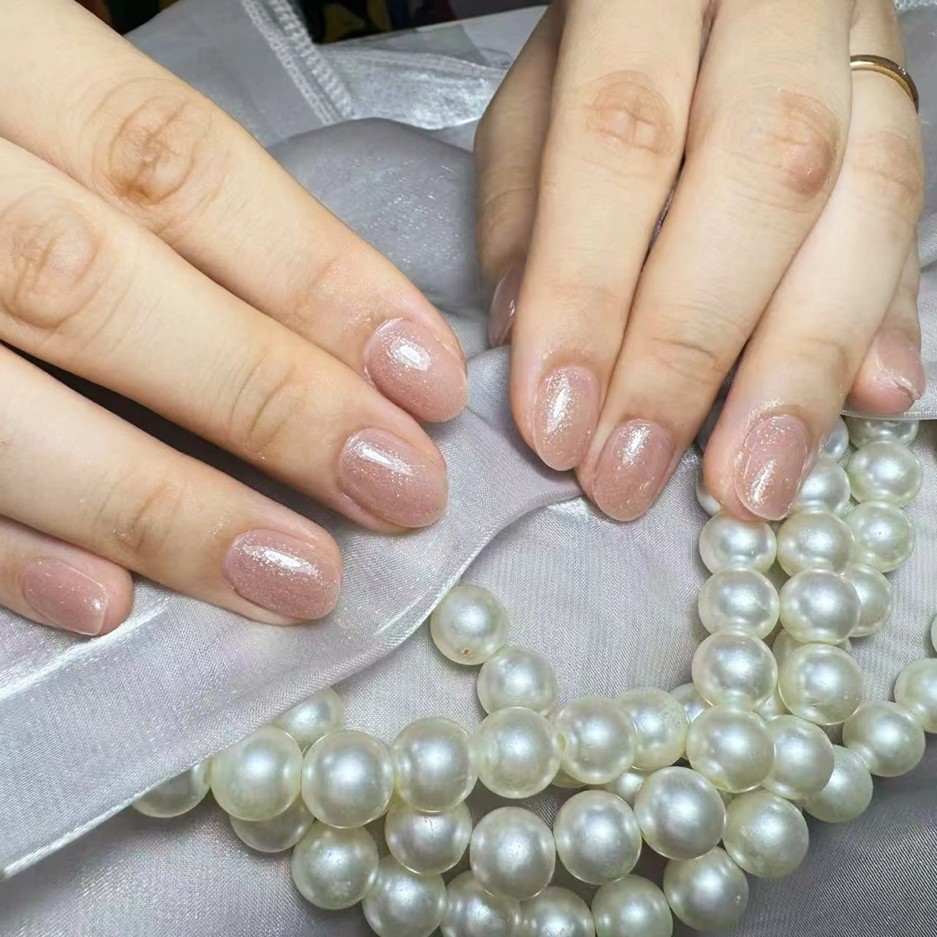 ネイル アートネイル オーロラネイル ガーリー キラキラネイル 韓国ネイル ハンドネイル ハンドケア DEMAIN- 🌸のネイルデザイン