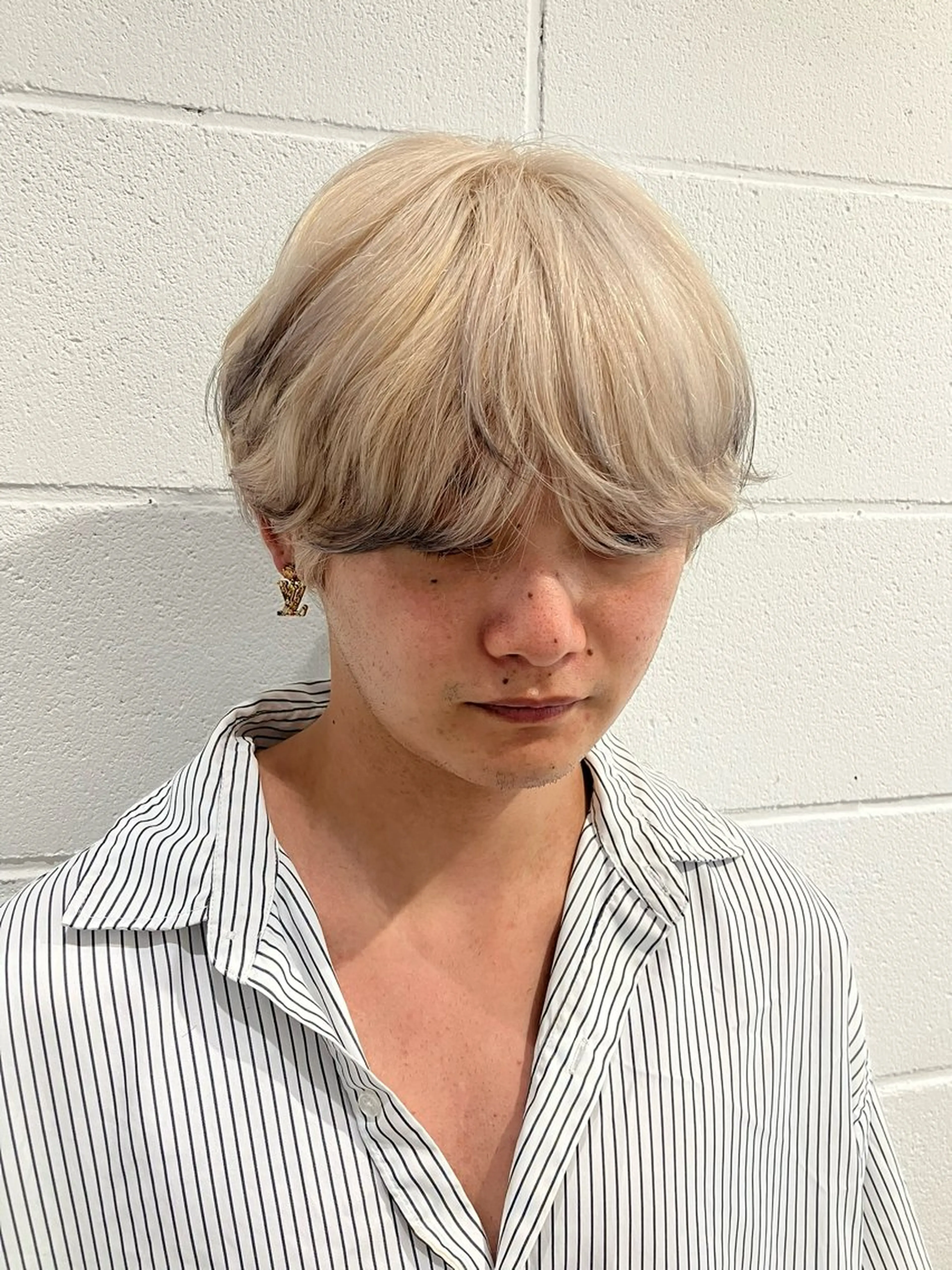 【ホワイトブリーチ】メンズハイトーンマッシュ✨の写真