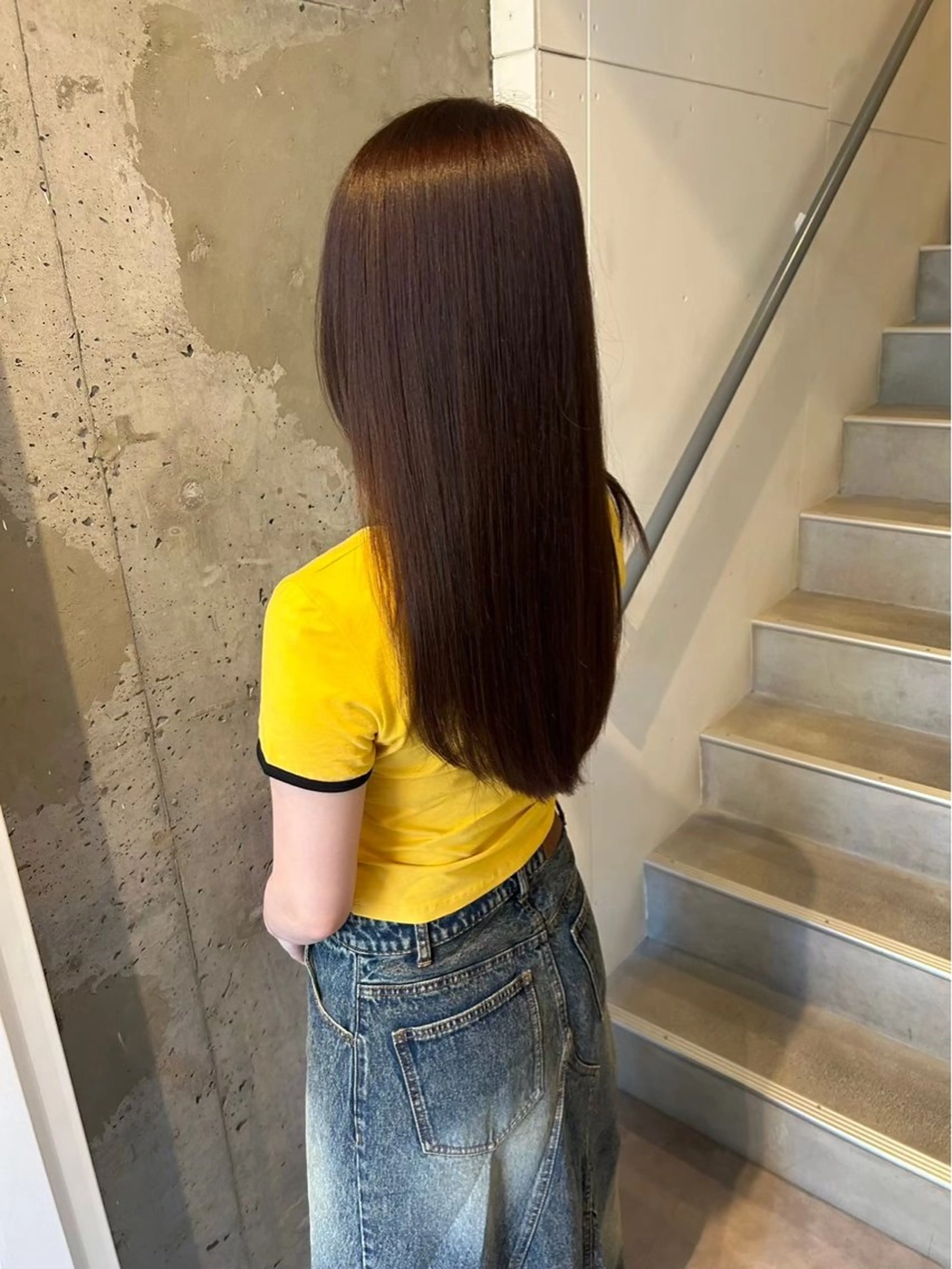 ロング カラー ヘアカラー 中田 桃夏のヘアスタイル