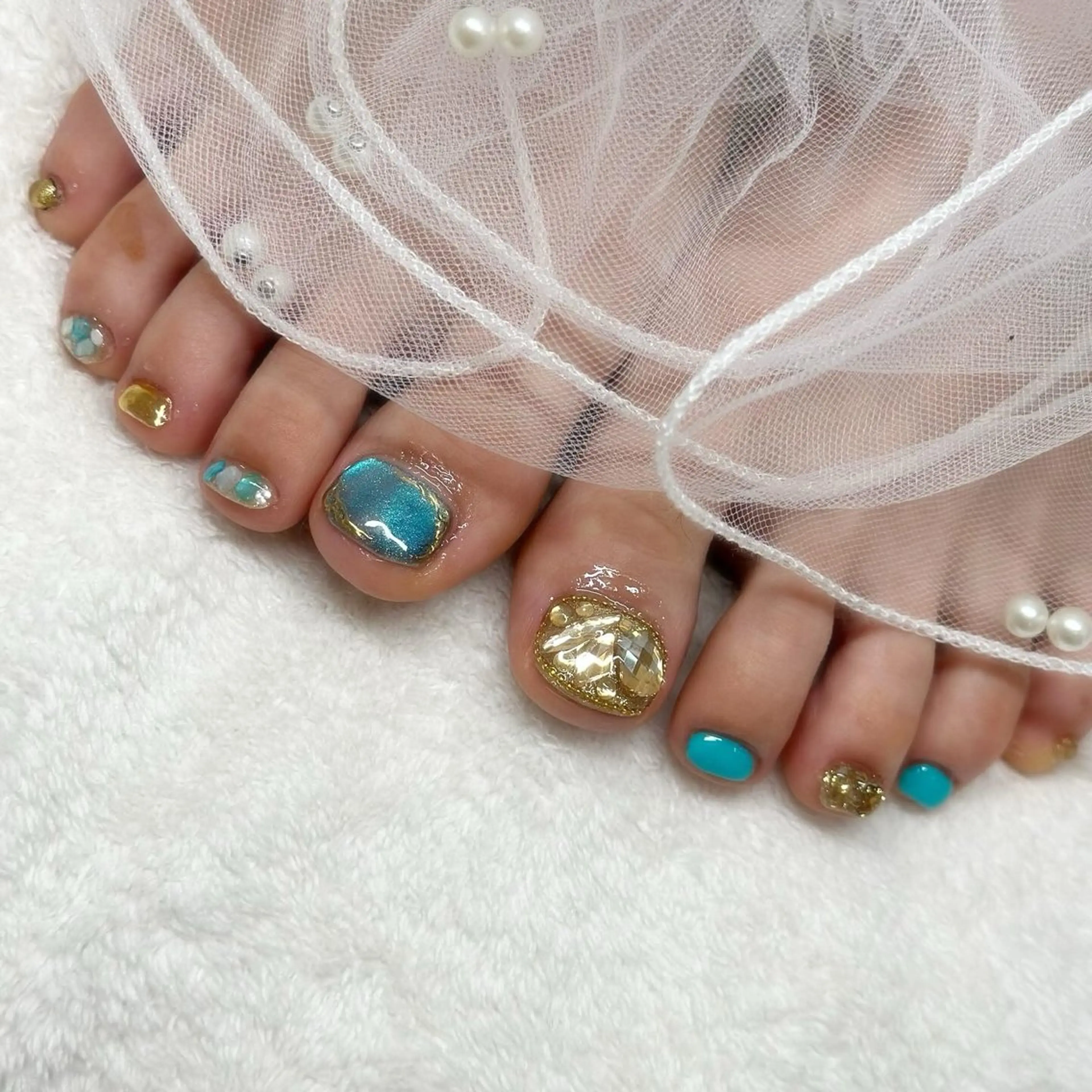 ネイル フットネイル マグネットネイル フットネイル ri.em.da mariのネイルデザイン