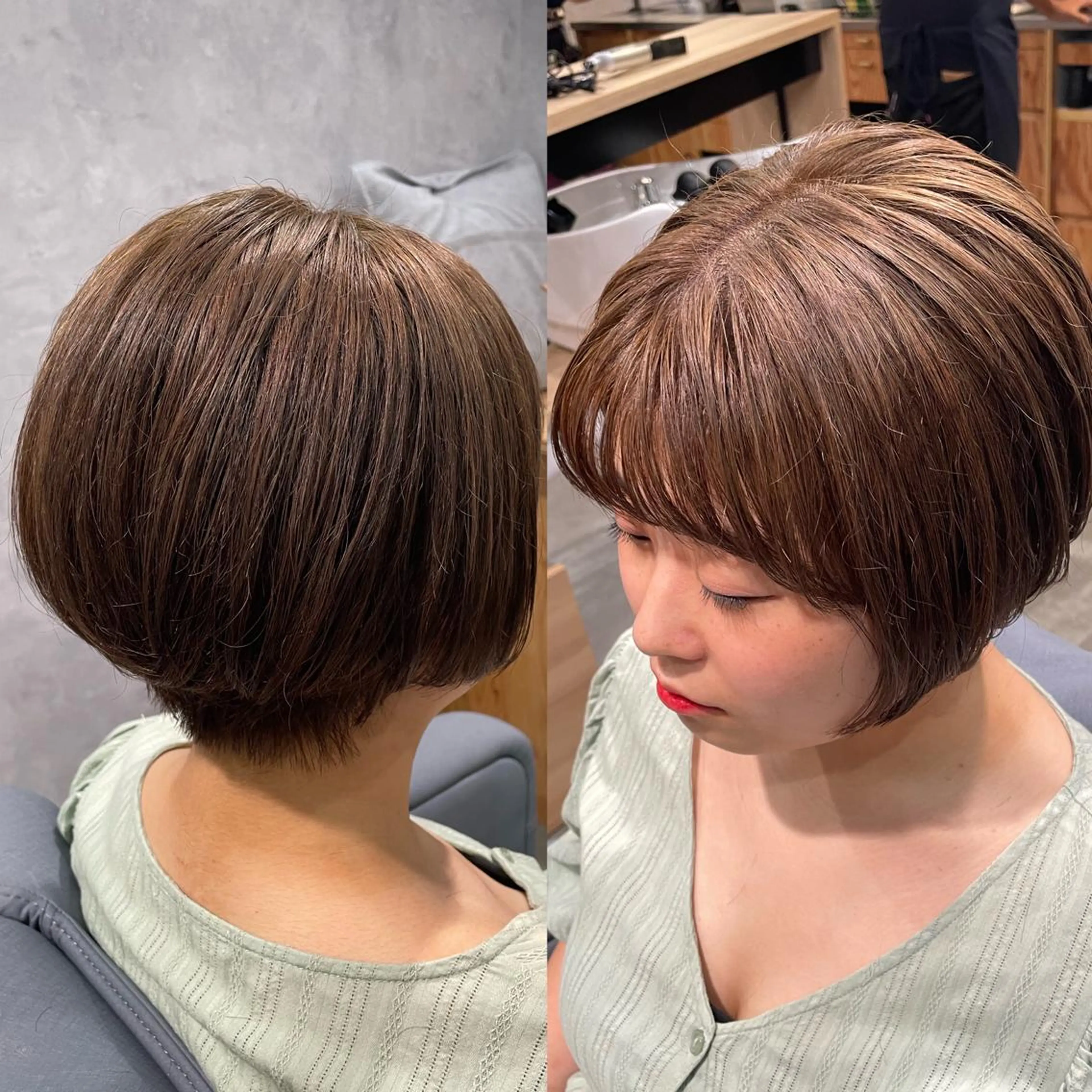 ショート カラー 黒岩 梨沙のヘアスタイル