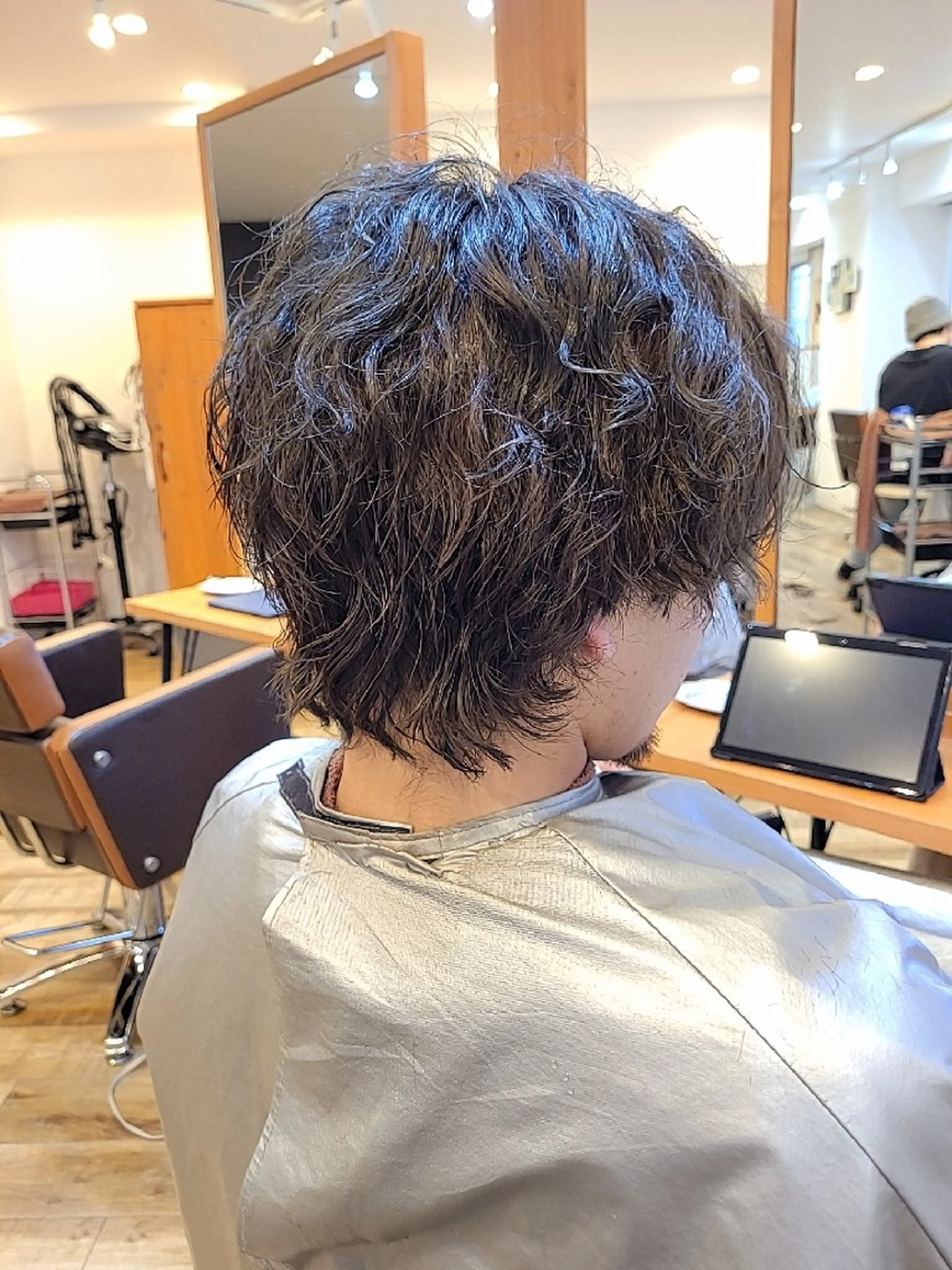 メンズ メンズパーマ メンズウルフカット ウルフカット CUT WORKS 北千住所属・E RIのヘアスタイル