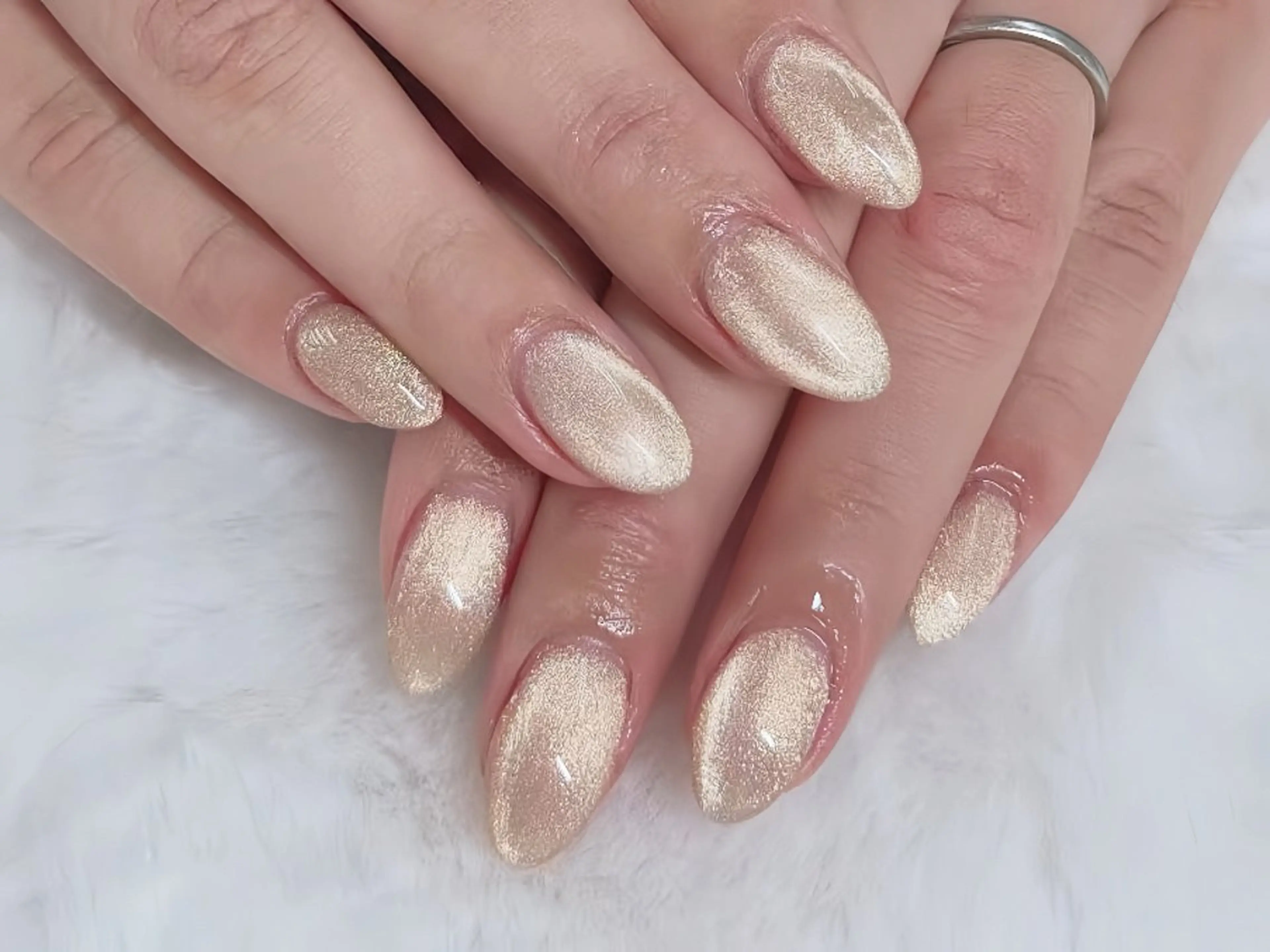 ネイル 長さ出し ジェルネイル 韓国ネイル マグネットネイル 持ち込み ハンドネイル Egao Nail錦糸町店のネイルデザイン