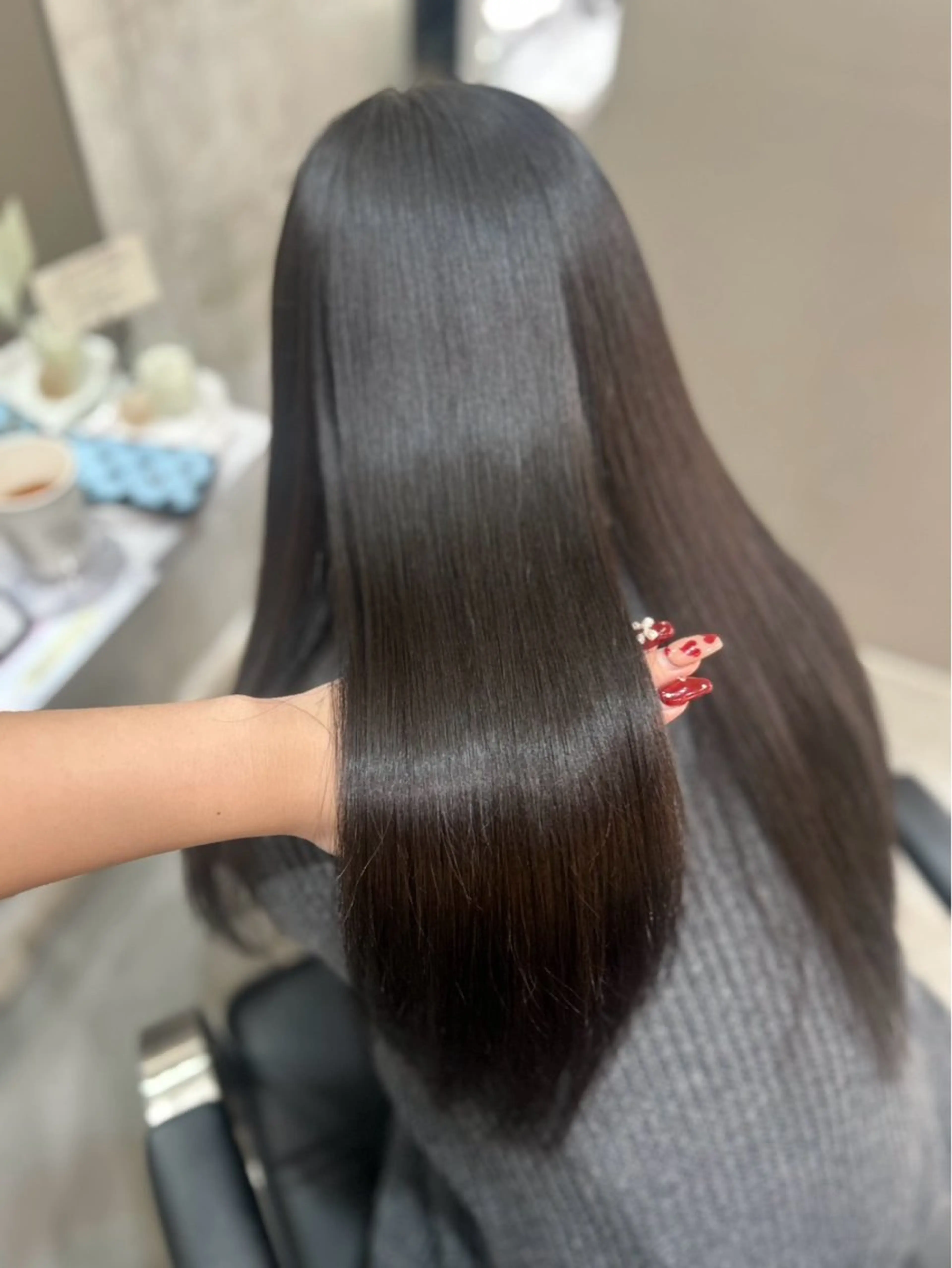 ロング 縮毛矯正 トリートメント 濱本 樹蘭のヘアスタイル