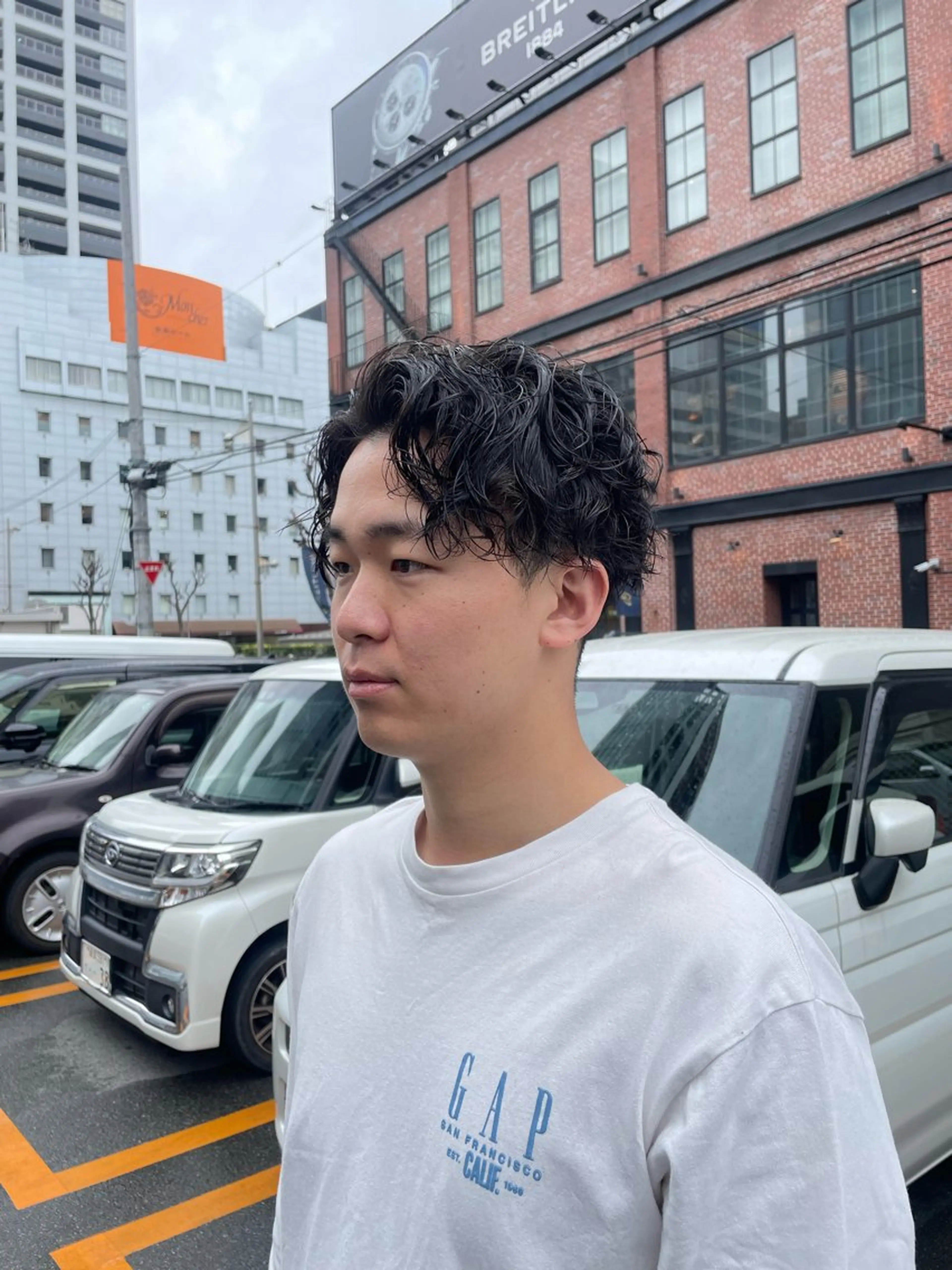 パーマ メンズ カット パーマ ヘアセット フリーランスシェアサロンルレイル所属・心斎橋/メンズ /ルレイル/地形真希のヘアスタイル