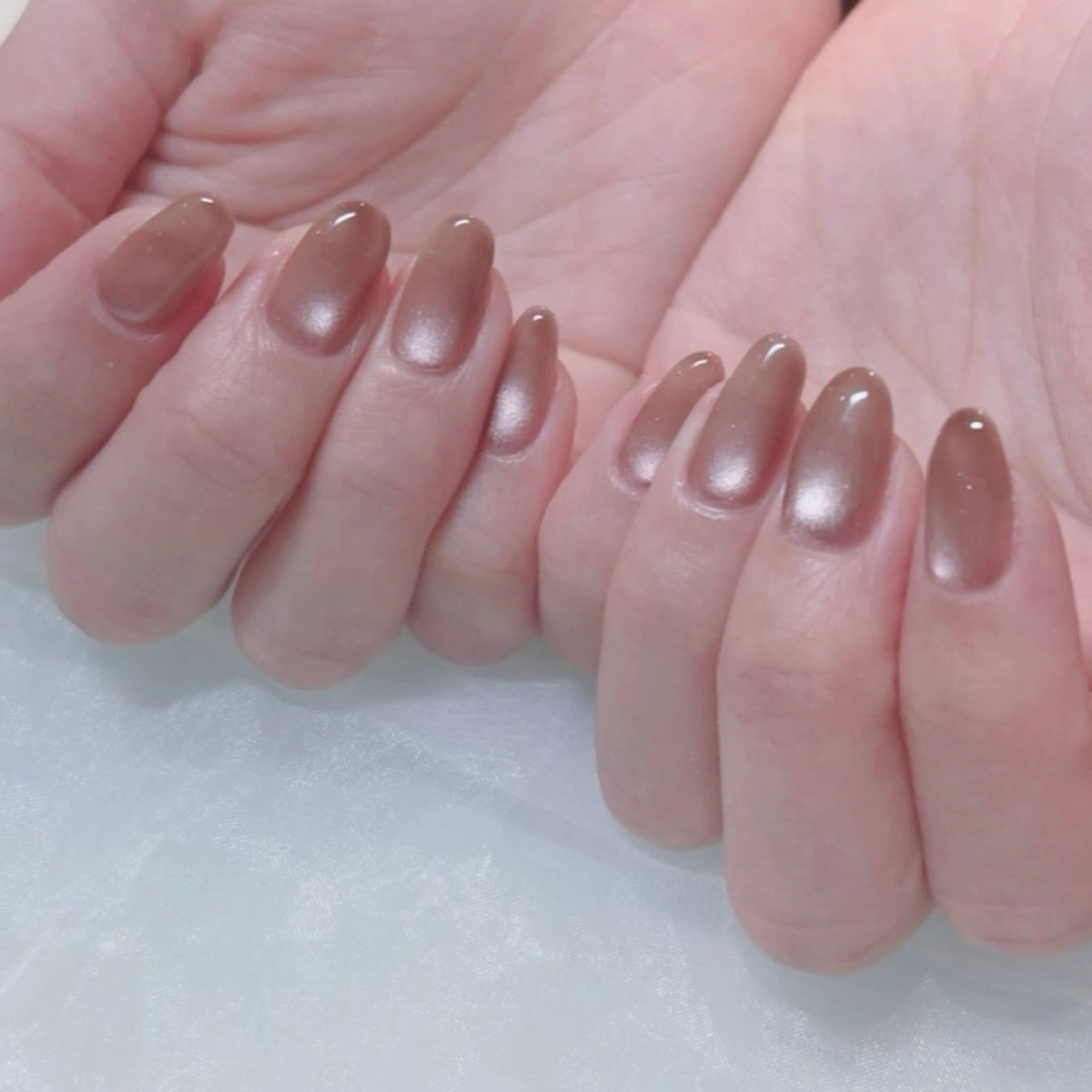 ネイル ブラウン マグネットネイル ハンドネイル 🩷Hiyori 🩷のネイルデザイン