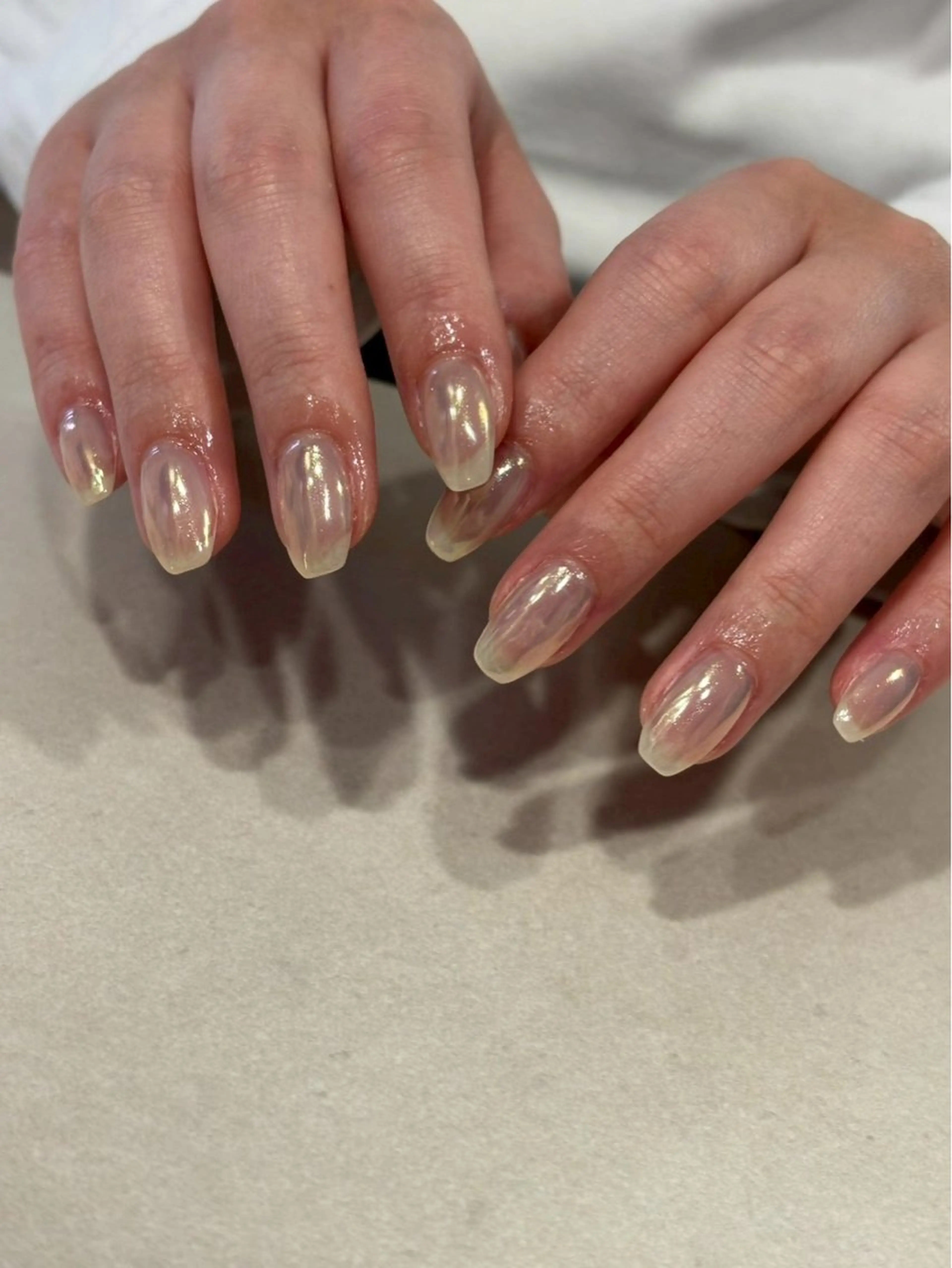 ネイル ミラーネイル シンプルネイル ハンドネイル iconail 下北沢 NONのネイルデザイン