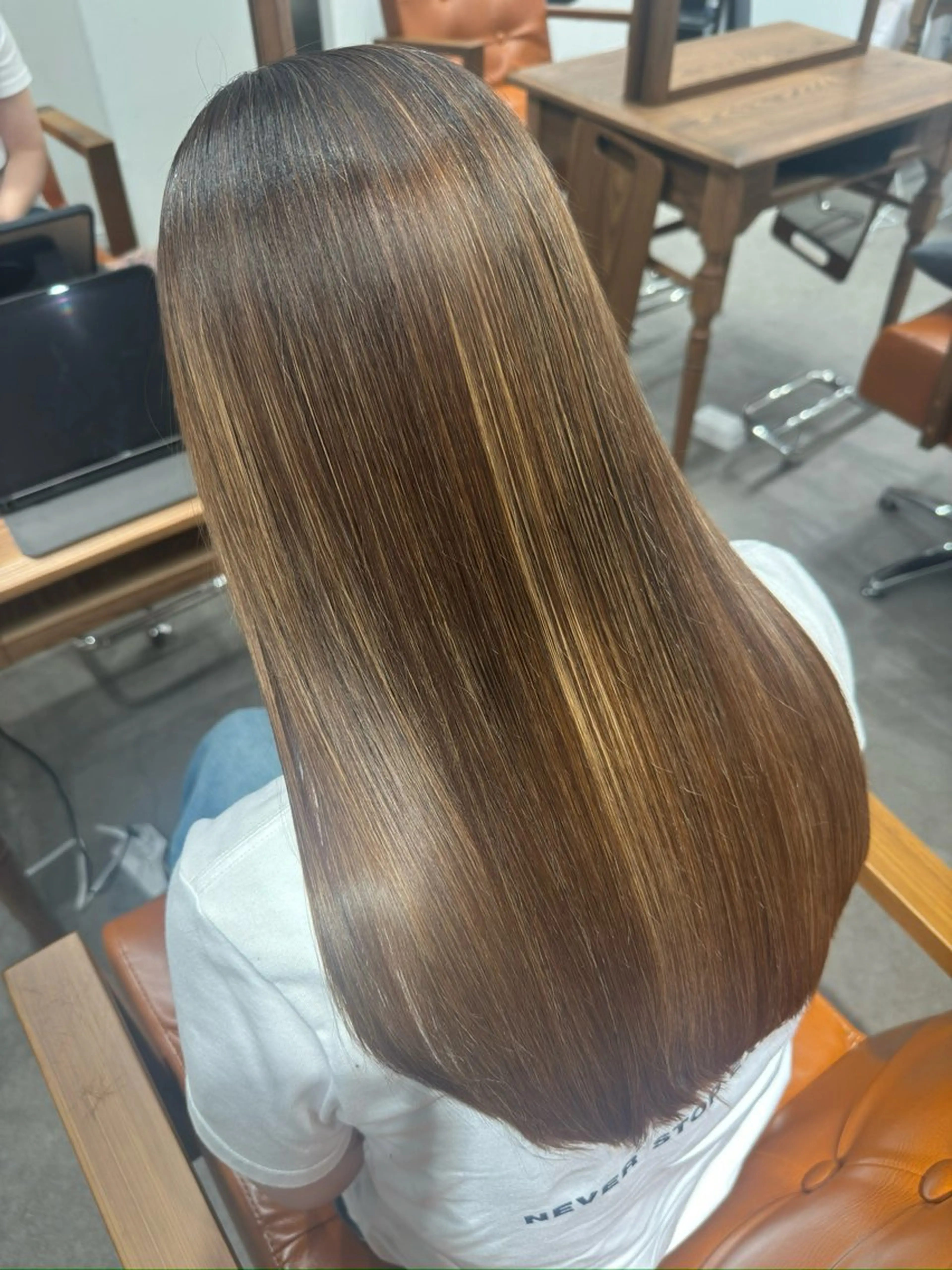 ロング カット 縮毛矯正 トリートメント 髪質改善縮毛✨ 泉谷彪芽のヘアスタイル