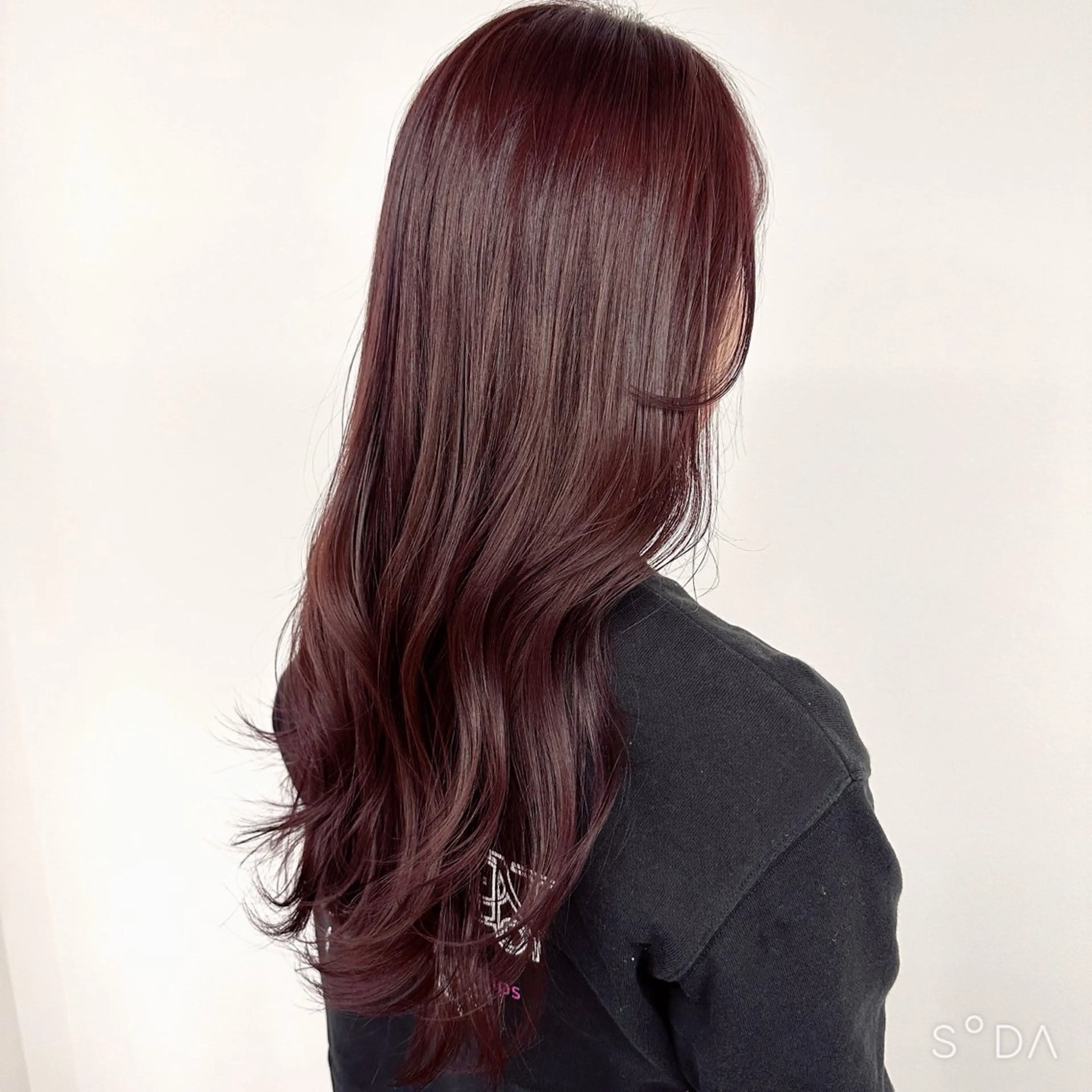 セミロング ヘアカラー トリートメント 絹髪矯正/艶カラー /透明感/石田桃子のヘアスタイル