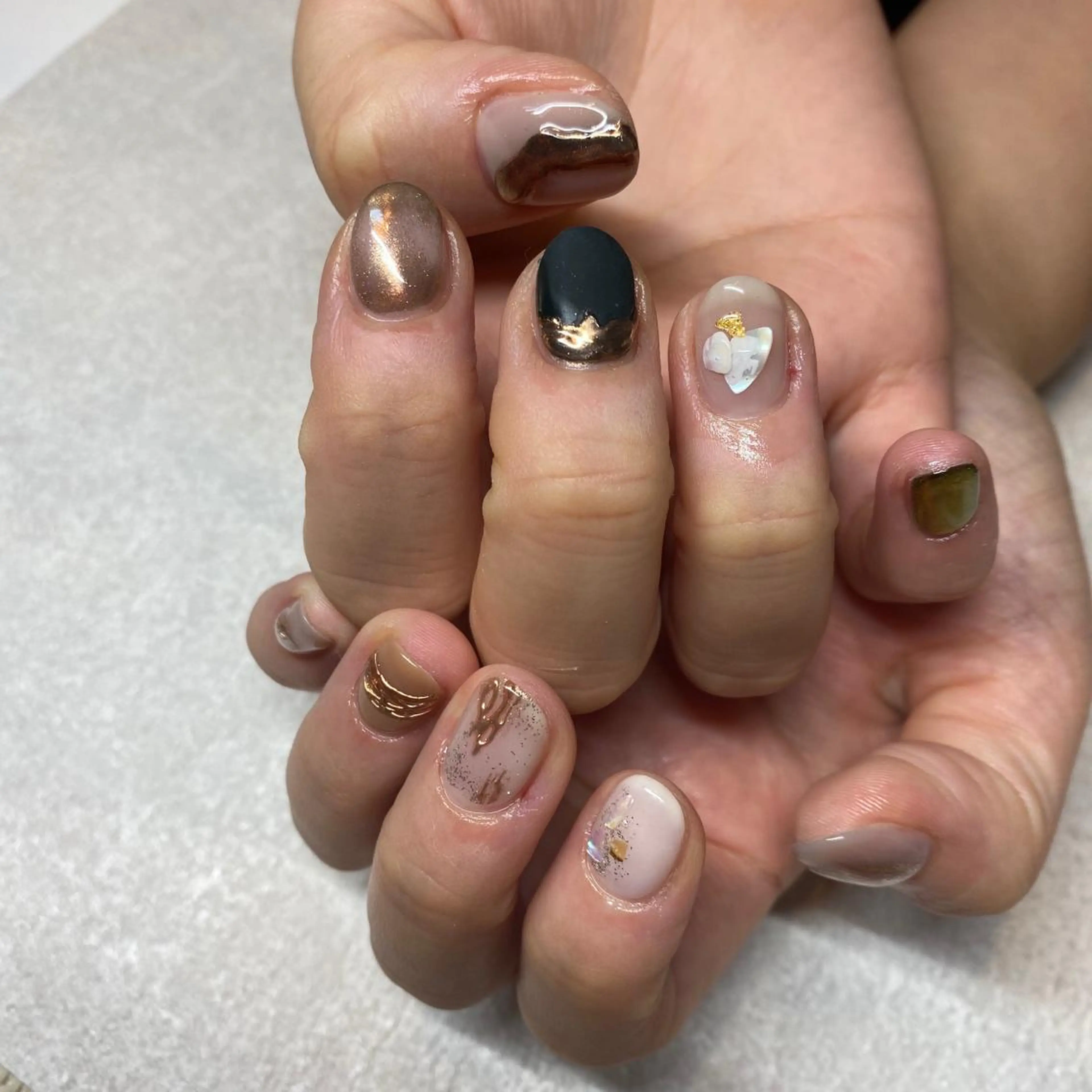 ネイル アートネイル 持ち込み ハンドネイル NORA nail UMEDAのネイルデザイン
