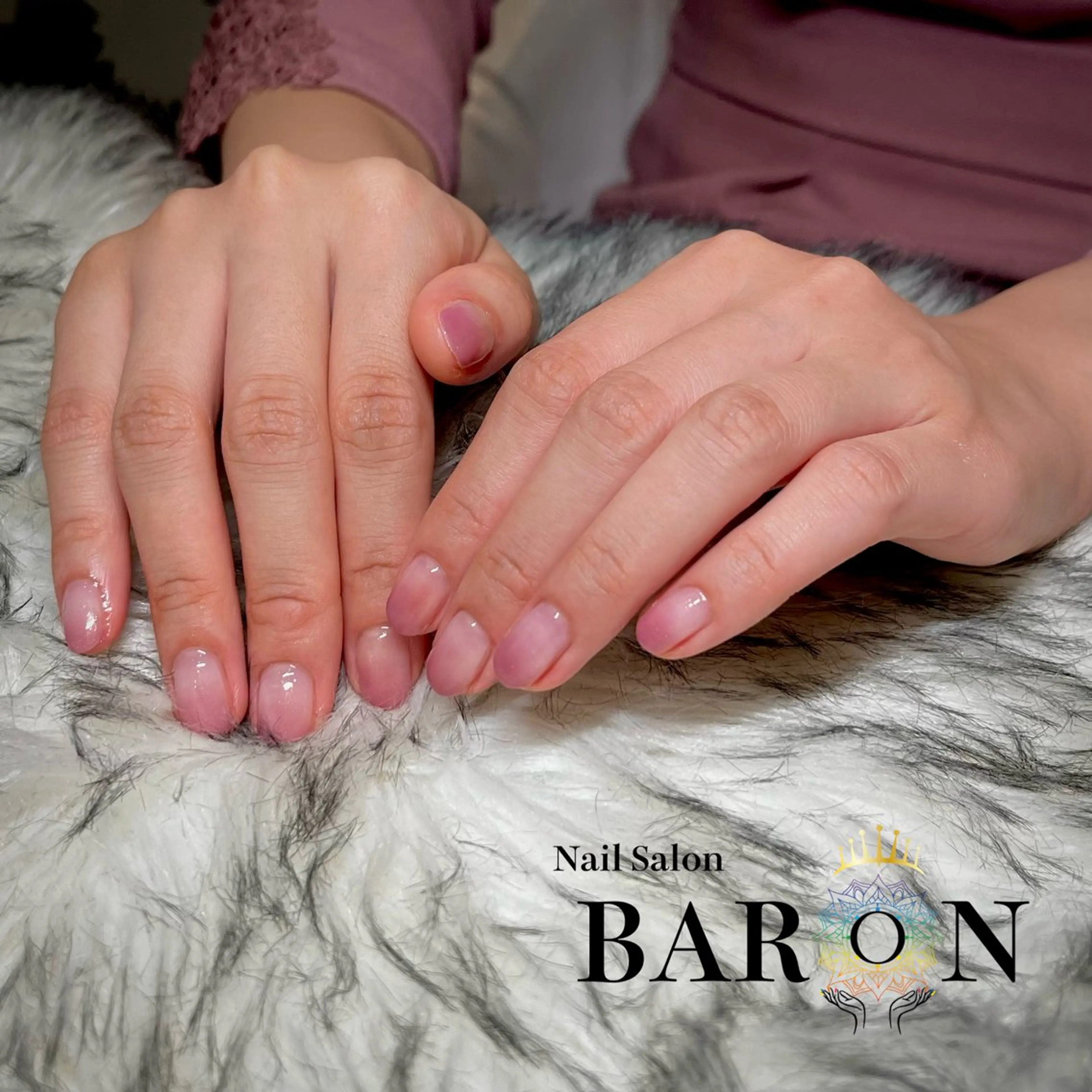 ネイル パープル ハンドネイル ☆SAKI☆ BARON 店長のネイルデザイン