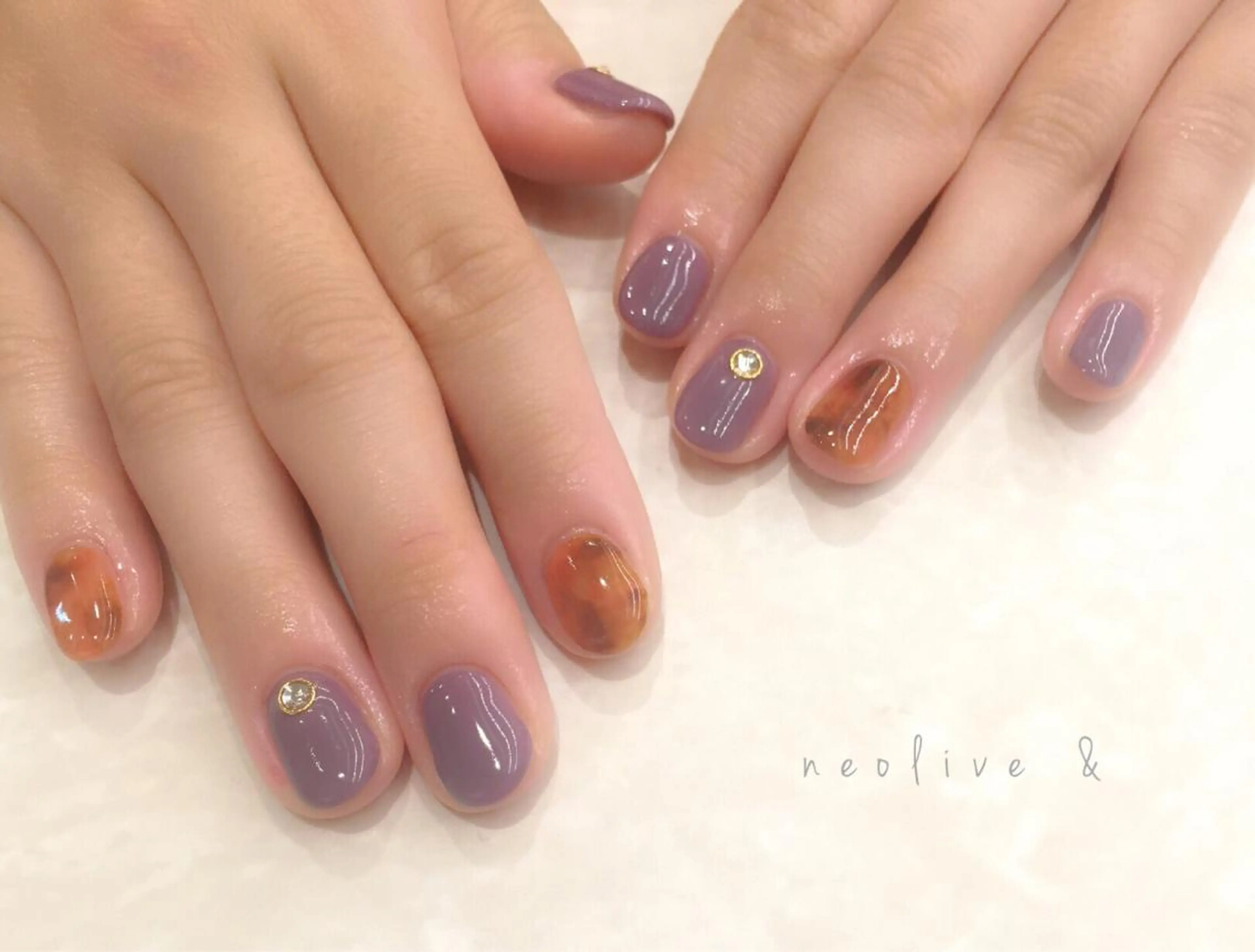 ネイル ストーンネイル Yuriko Omi パラジェル/渋谷のネイルデザイン