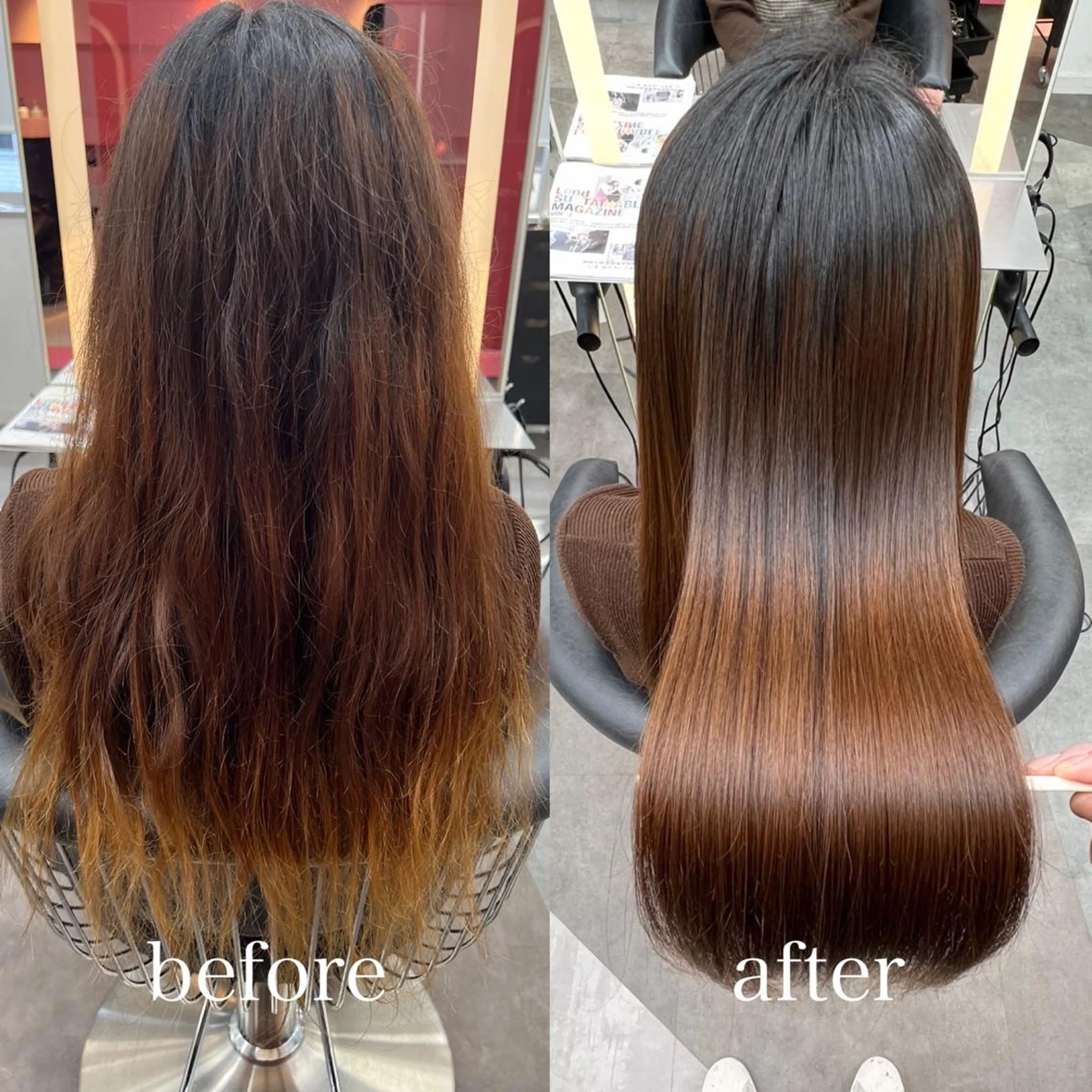 ロング ケアカラー/縮毛矯正 /レイヤー/板垣光采のヘアスタイル