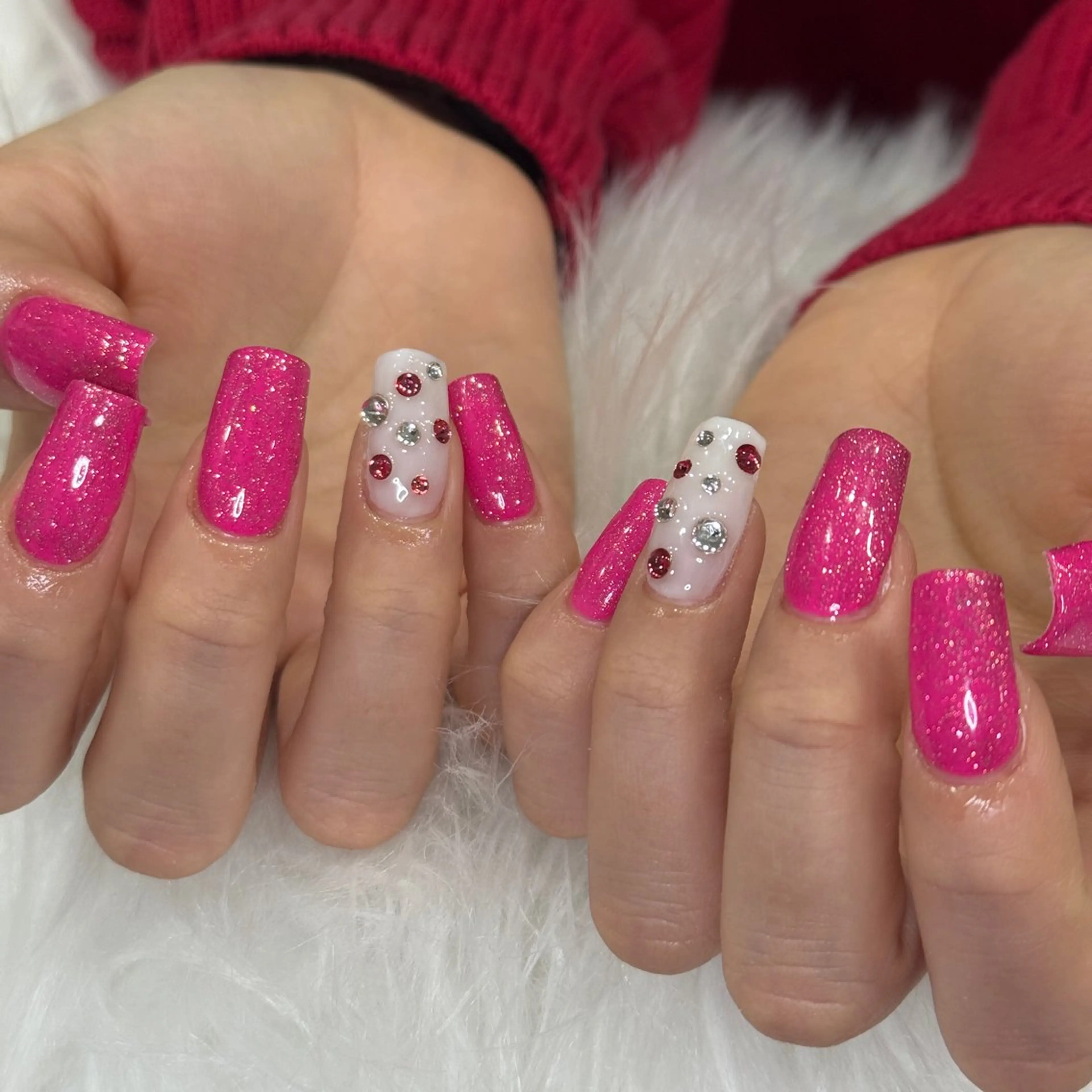 ネイル ハンドネイル ハンドケア hami🎀うかん 🎀チップ長さ出しのネイルデザイン