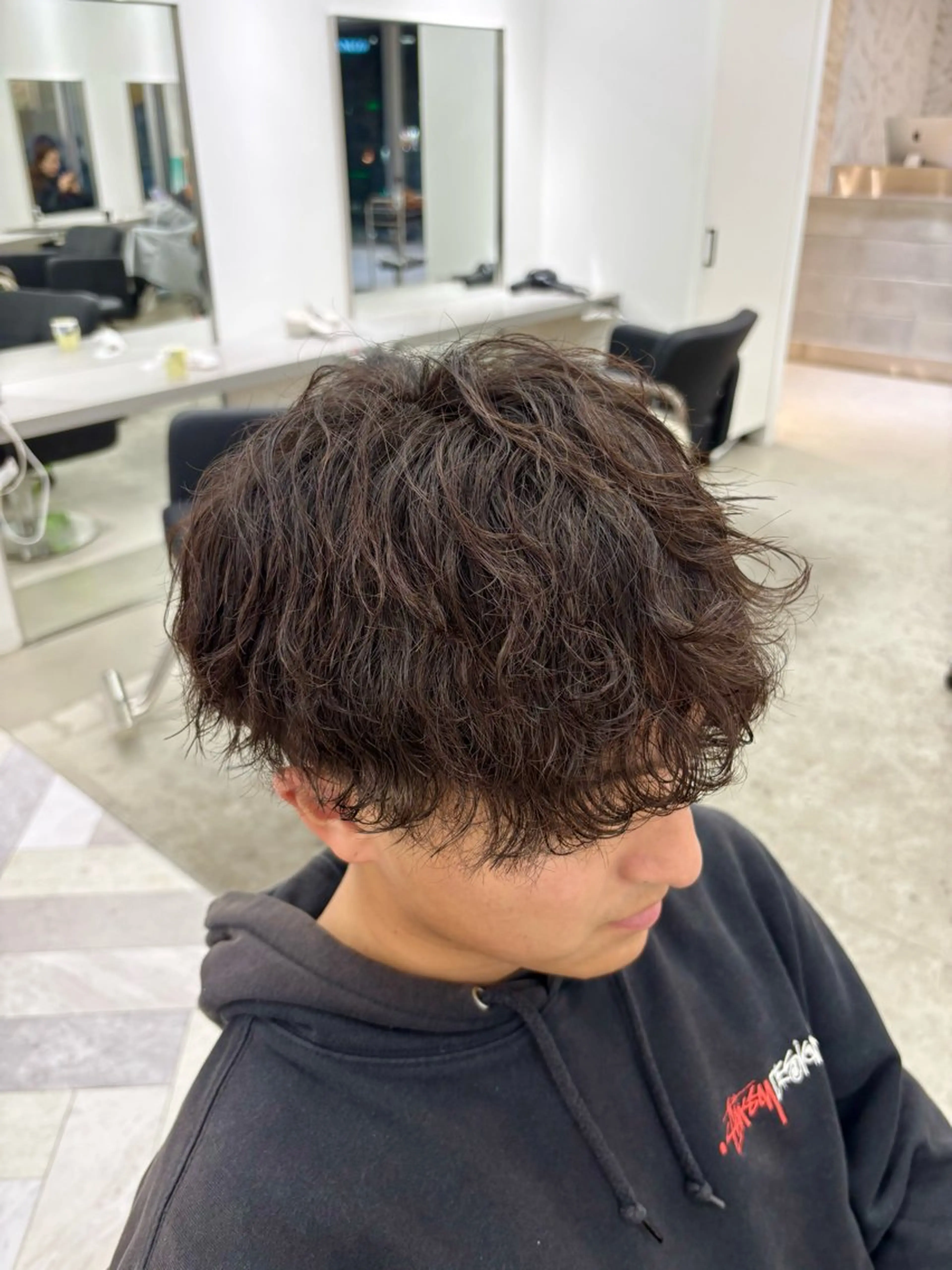 ミディアム パーマ カット パーマ パーマ&ブリーチ /飯牟田/GEAR.のヘアスタイル