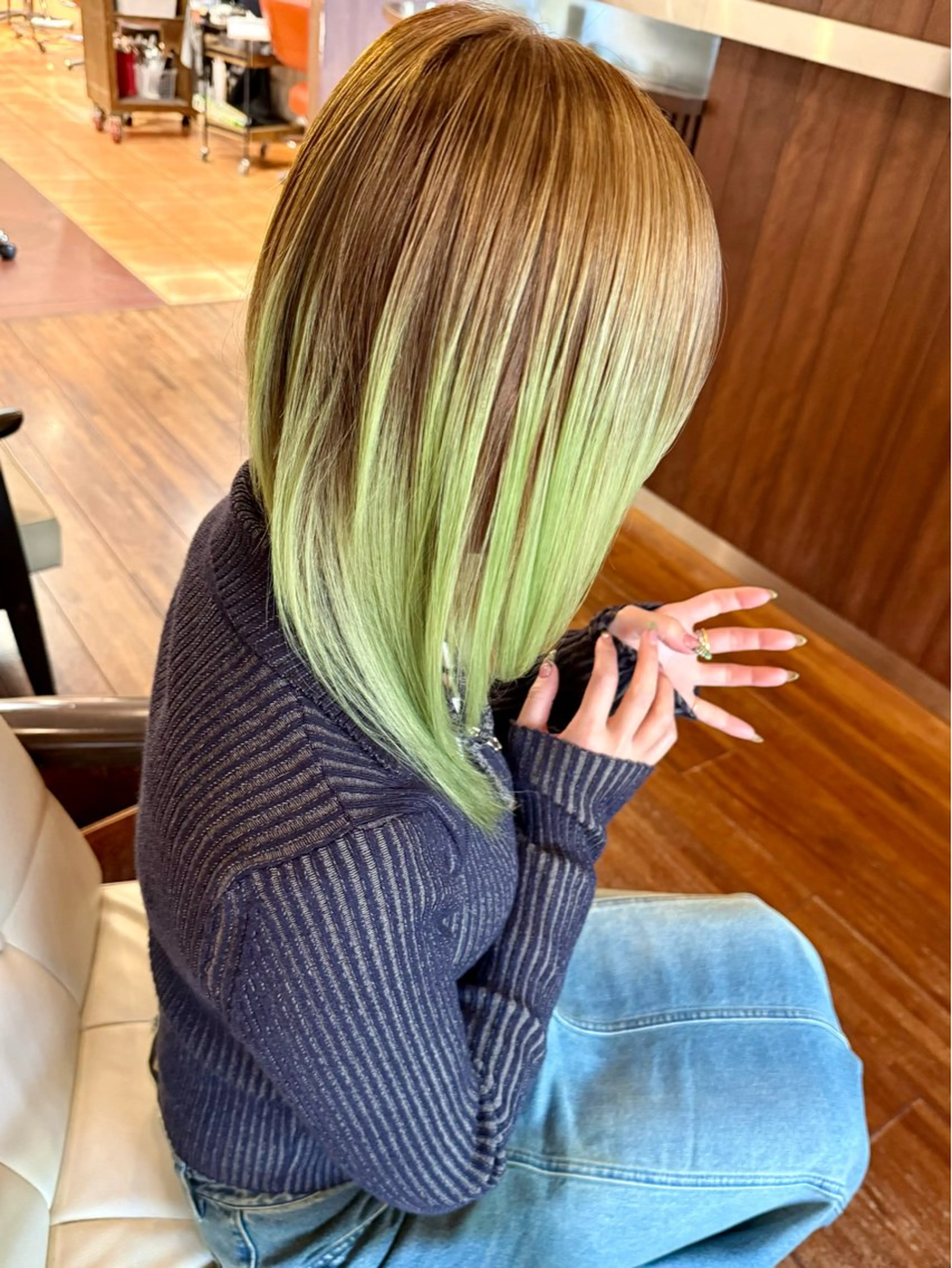 ミディアム カラー ブラウンカラー カット ヘアカラー トリートメント 髪質改善カラー ケアブリーチ/タムのヘアスタイル