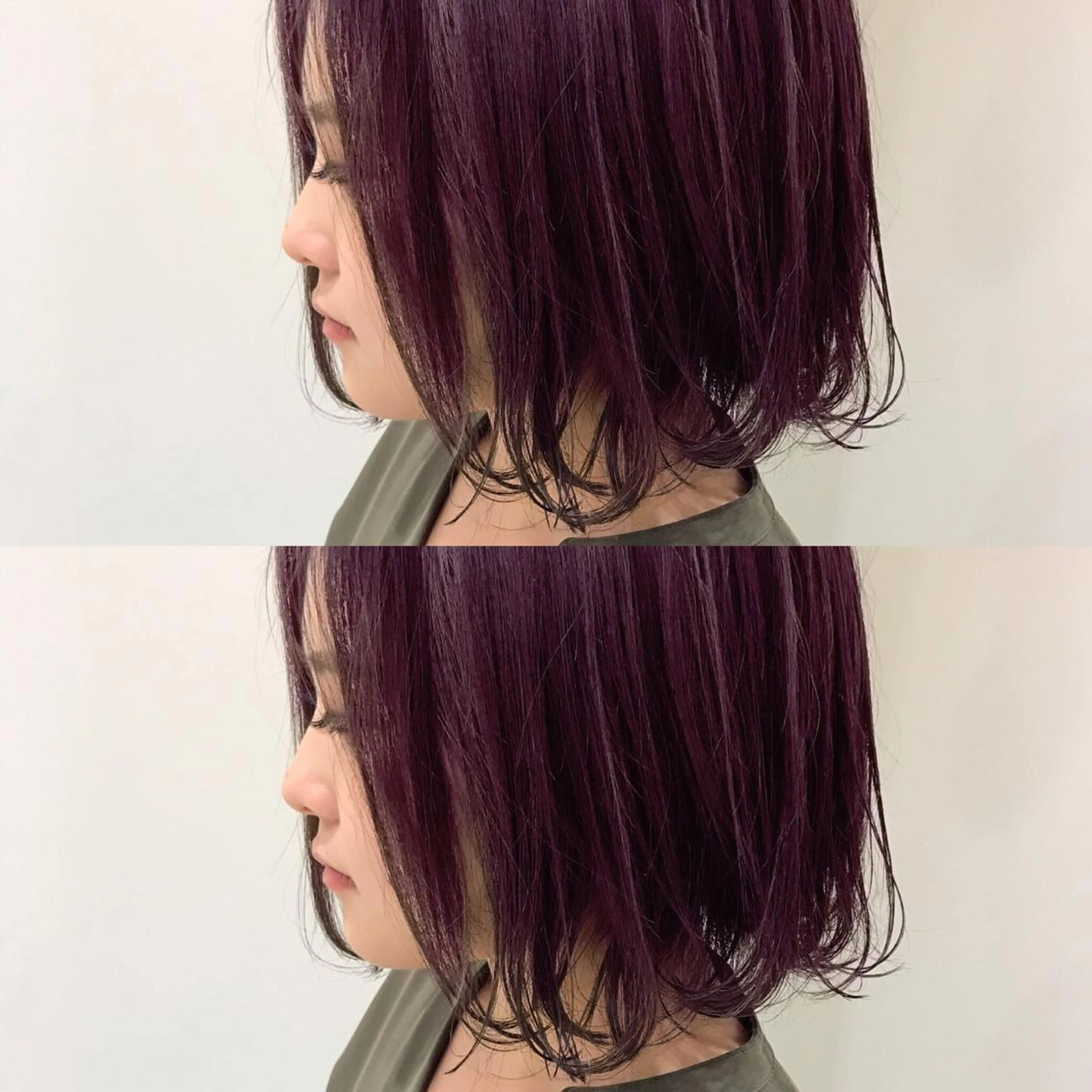 ショート カラー ディープパープル パープルカラー Le'a渋谷所属・インナーエクステ渋谷 🦋KAJIのヘアスタイル