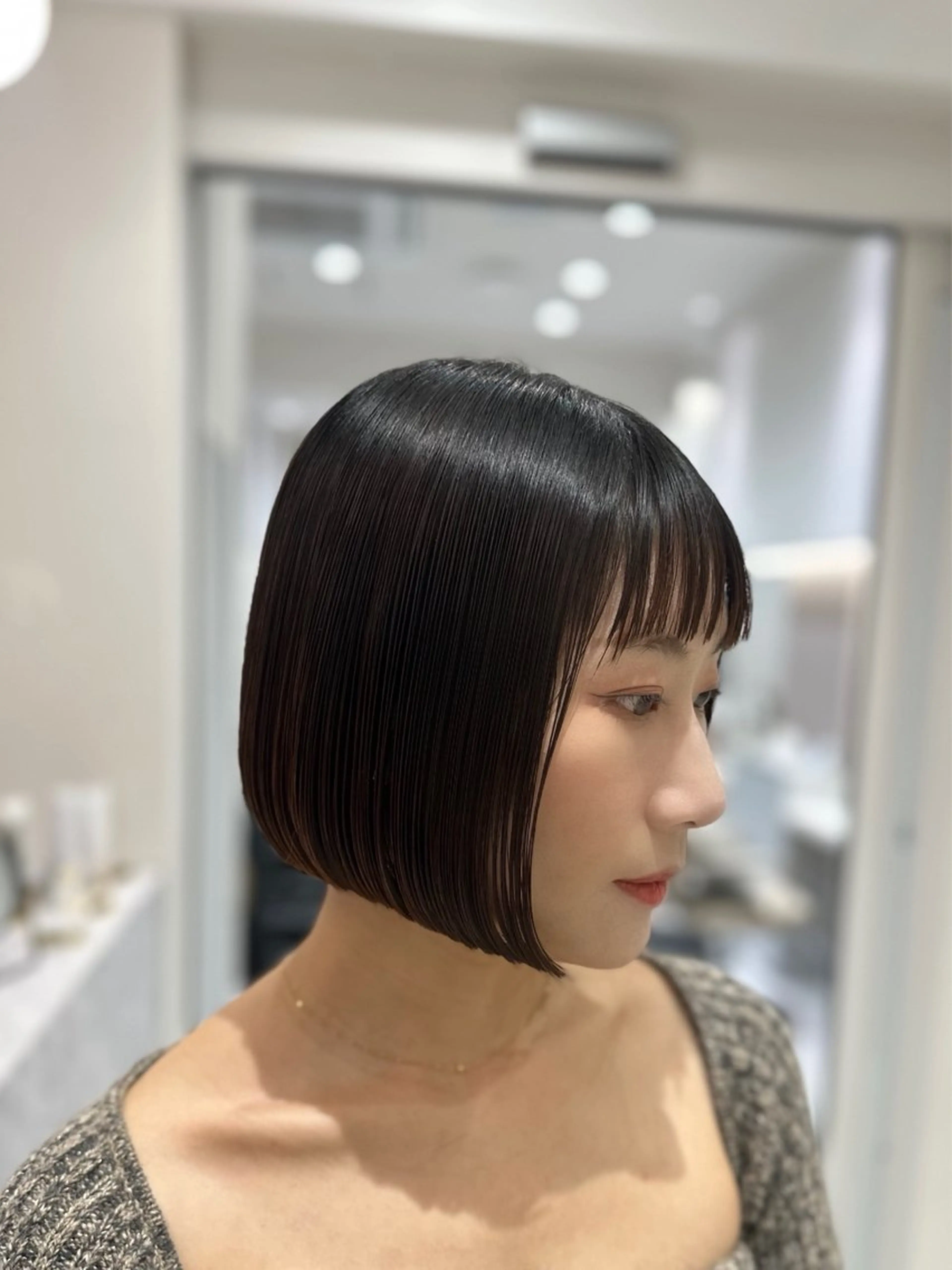 ミディアム カット トリートメント 韓国レイヤー✨ yasuko銀座のヘアスタイル