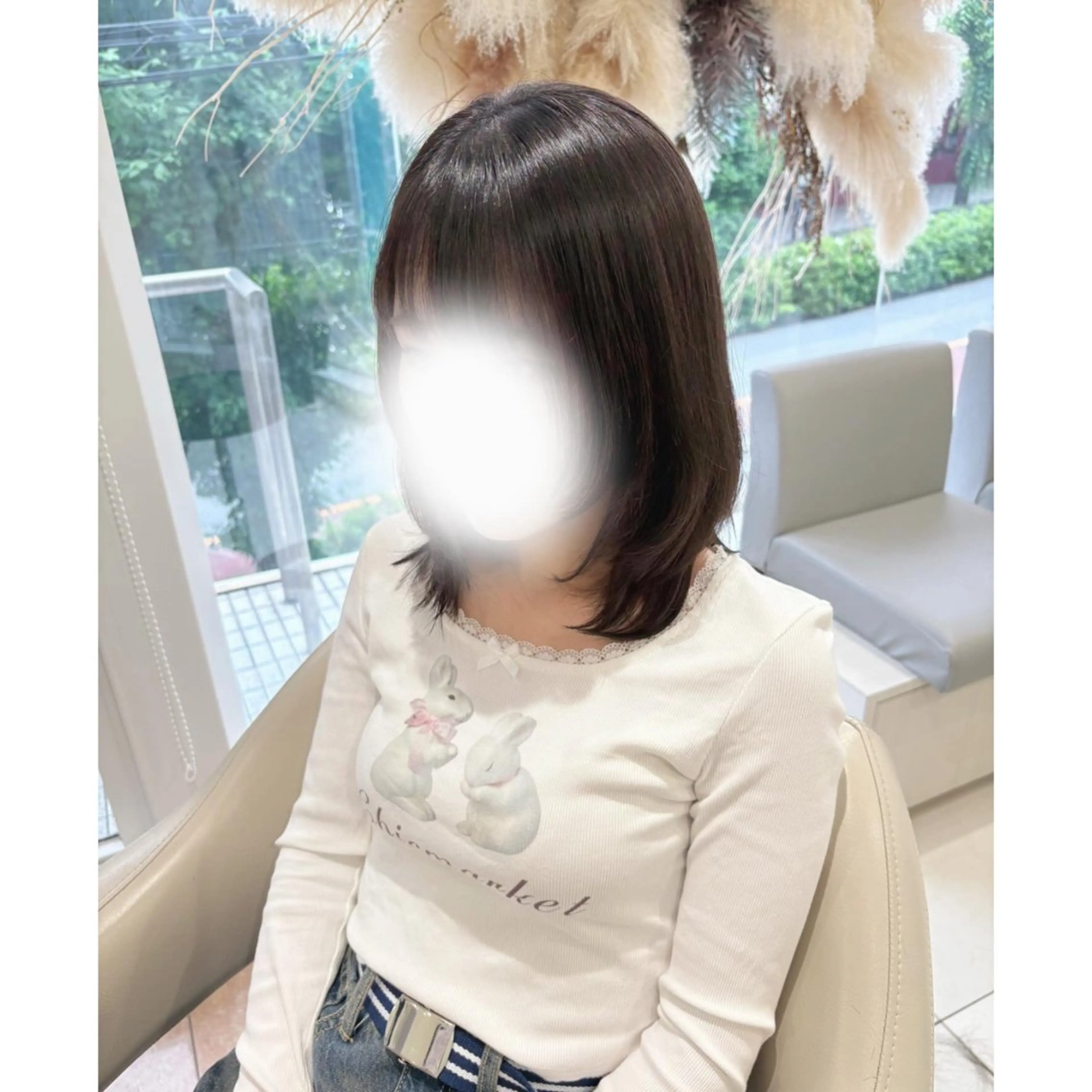 セミロング カラー ヘアアレンジ 韓国ヘア 🎀中川綾乃🎀のヘアスタイル