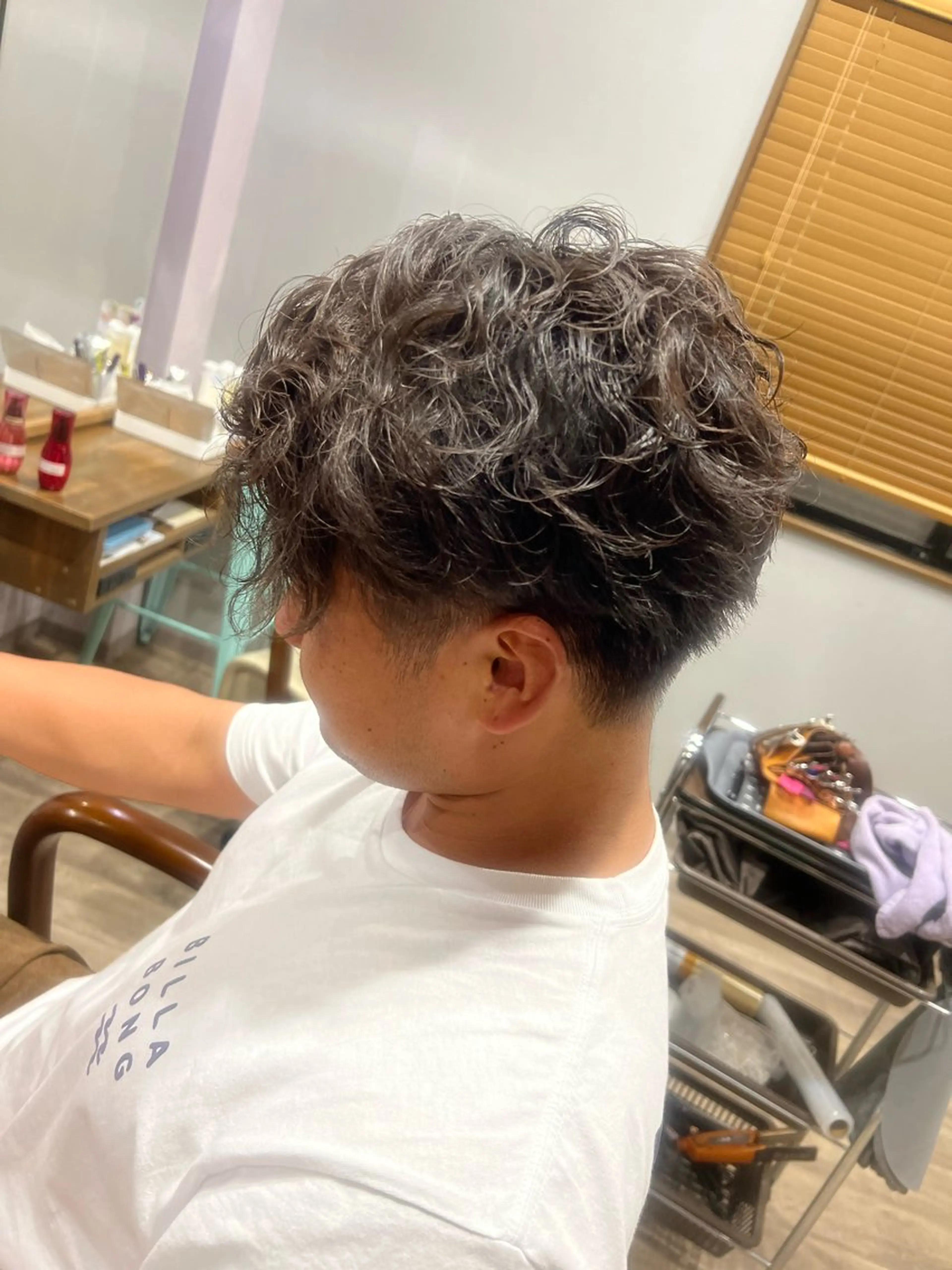 ショート パーマ メンズ メンズパーマ B-rilliant ビーリリアント所属・今井 里美のヘアスタイル