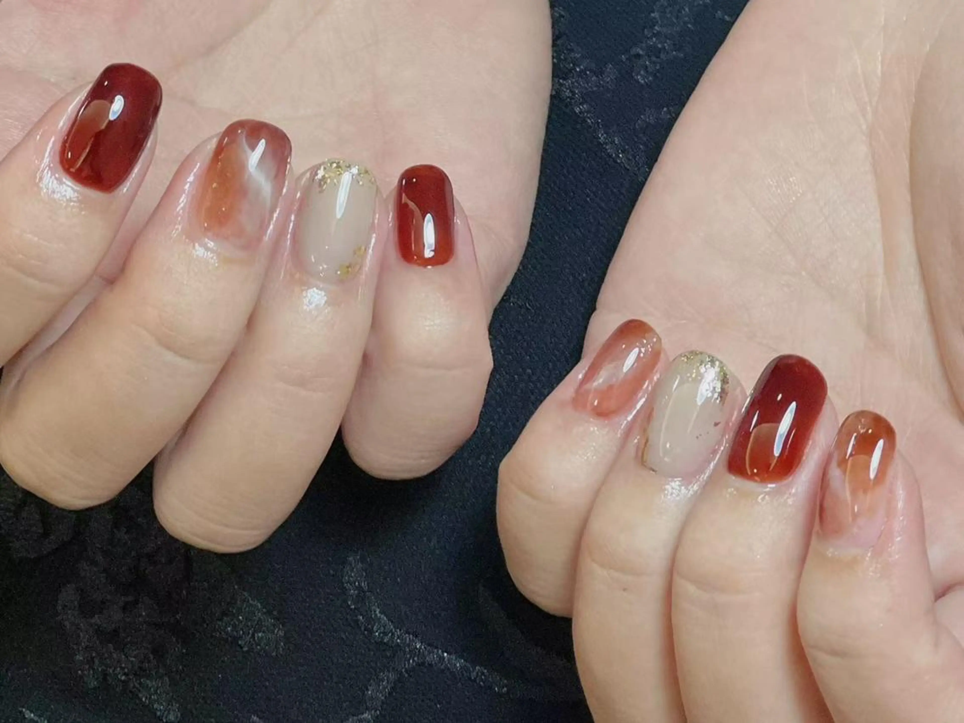 メンズ ネイル アートネイル フレンチネイル ジェルネイル キラキラネイル パラジェル Bloom kabukiのネイルデザイン