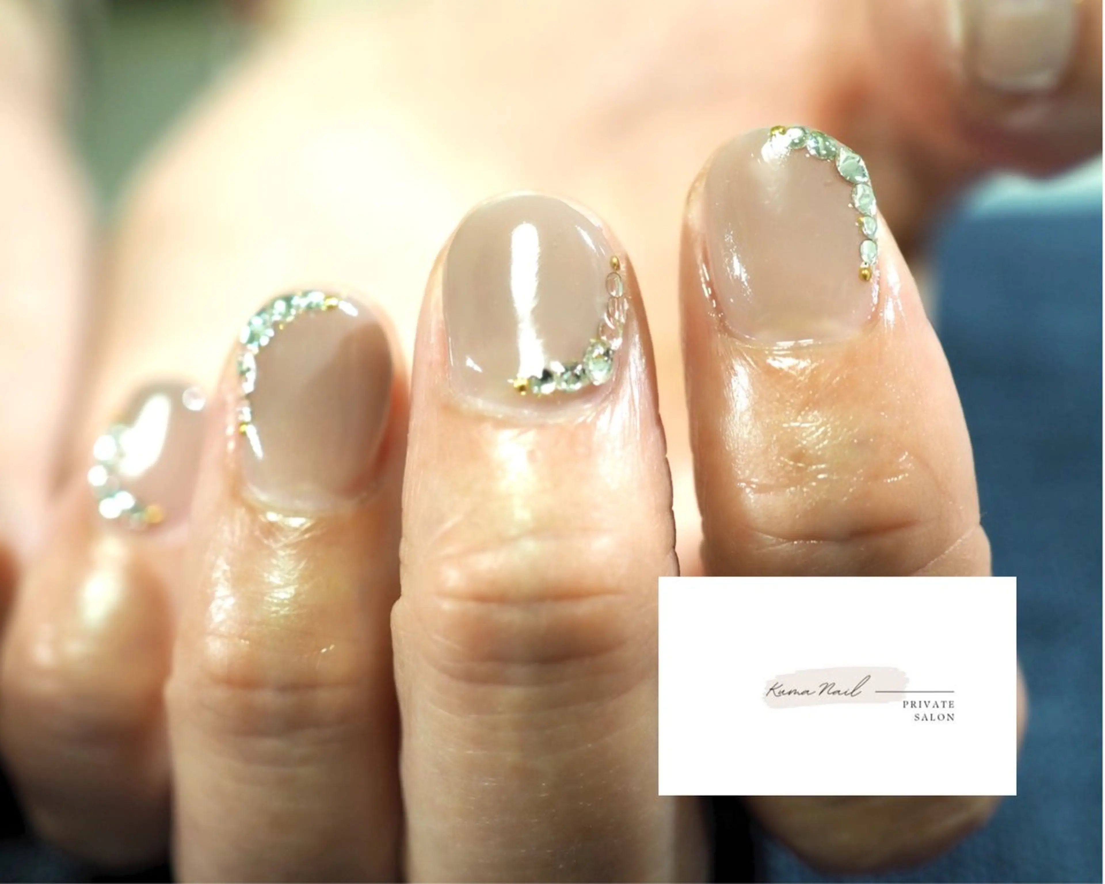 ネイル グラデーション キラキラネイル マグネットネイル オフィスネイル シンプルネイル 藤が丘/守山/長久手 Kuma Nailのネイルデザイン