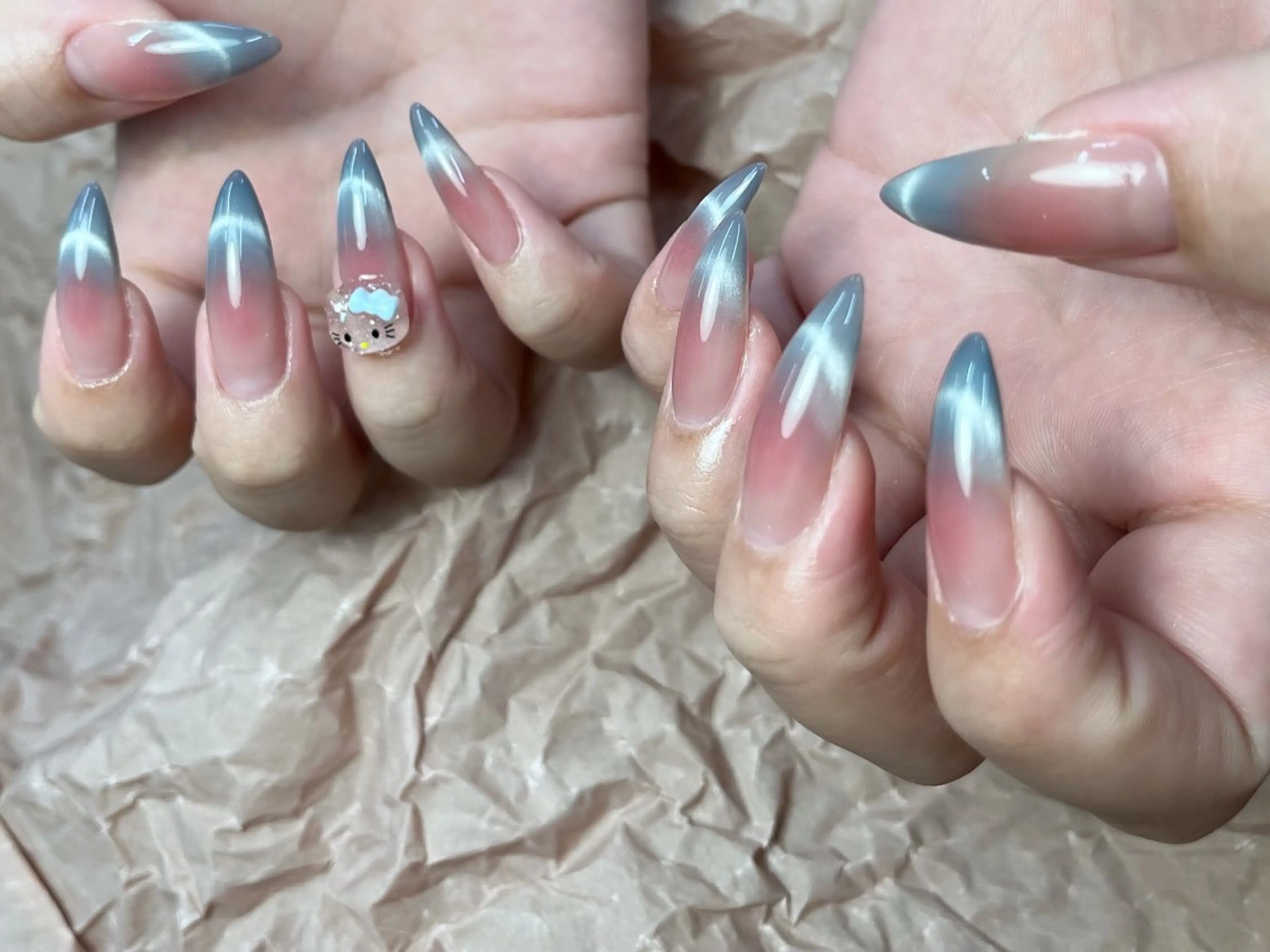 ネイル チークネイル マグネットネイル ToliyDeliy Nail Salonのネイルデザイン