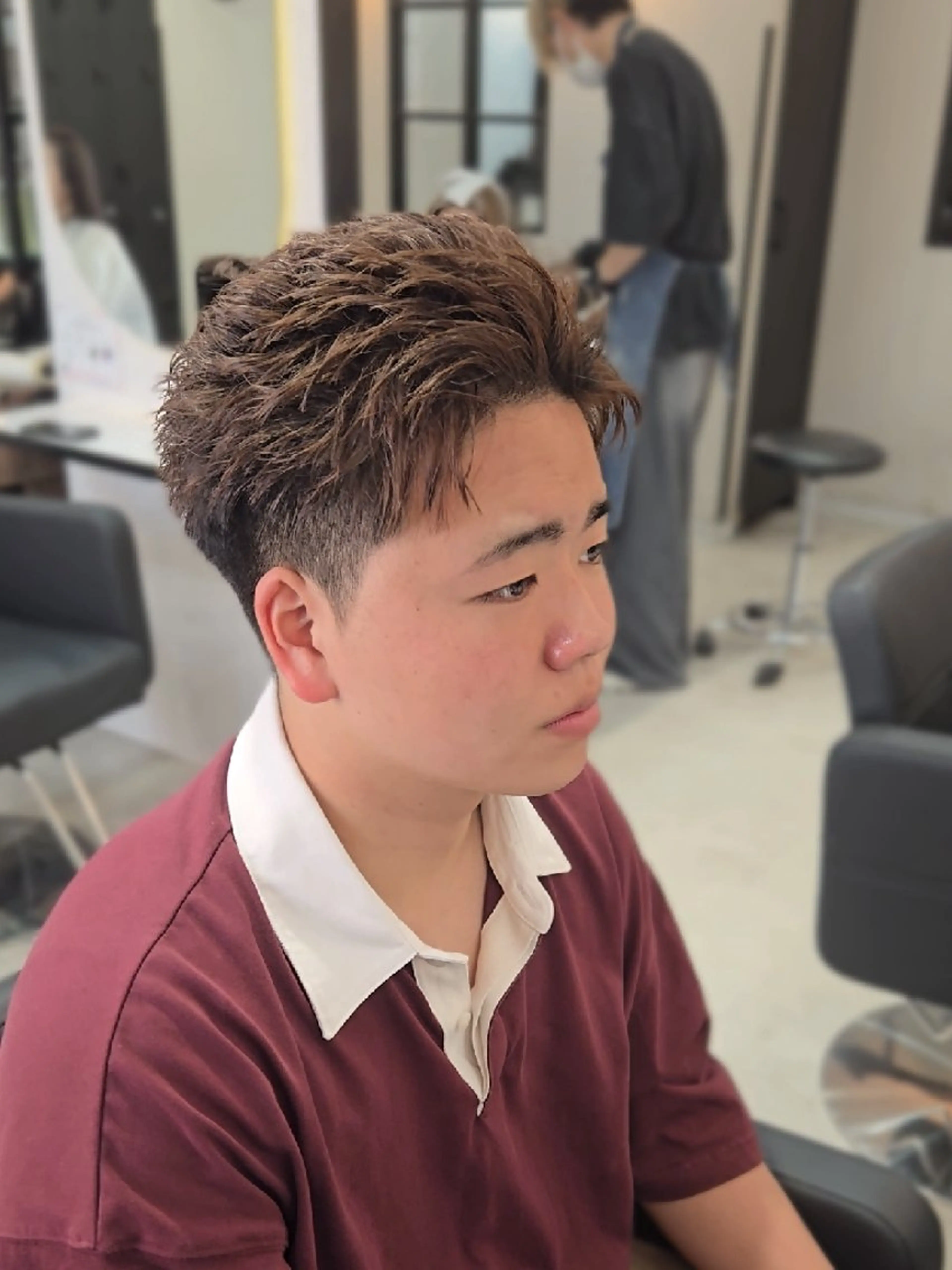 メンズ ショート カット ヘアセット Lapis 名古屋駅前店所属・LEN名古屋/パーマ 海外ヘア/メンズ特化のヘアスタイル