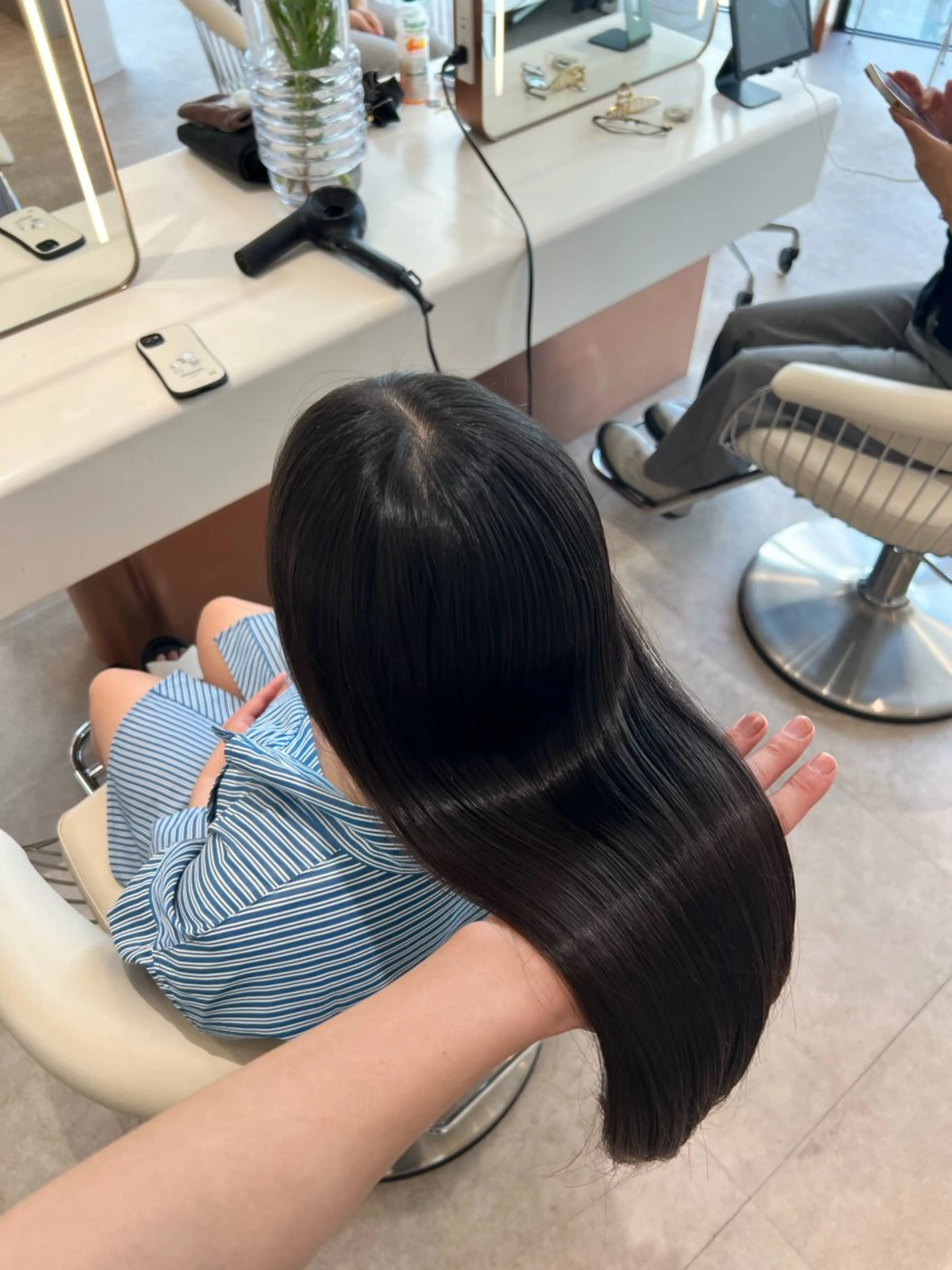 ミディアム カラー カット ヘアカラー 縮毛矯正 トリートメント ✨髪質改善 縮毛矯正 艶髪 立川 コウキ✨のヘアスタイル