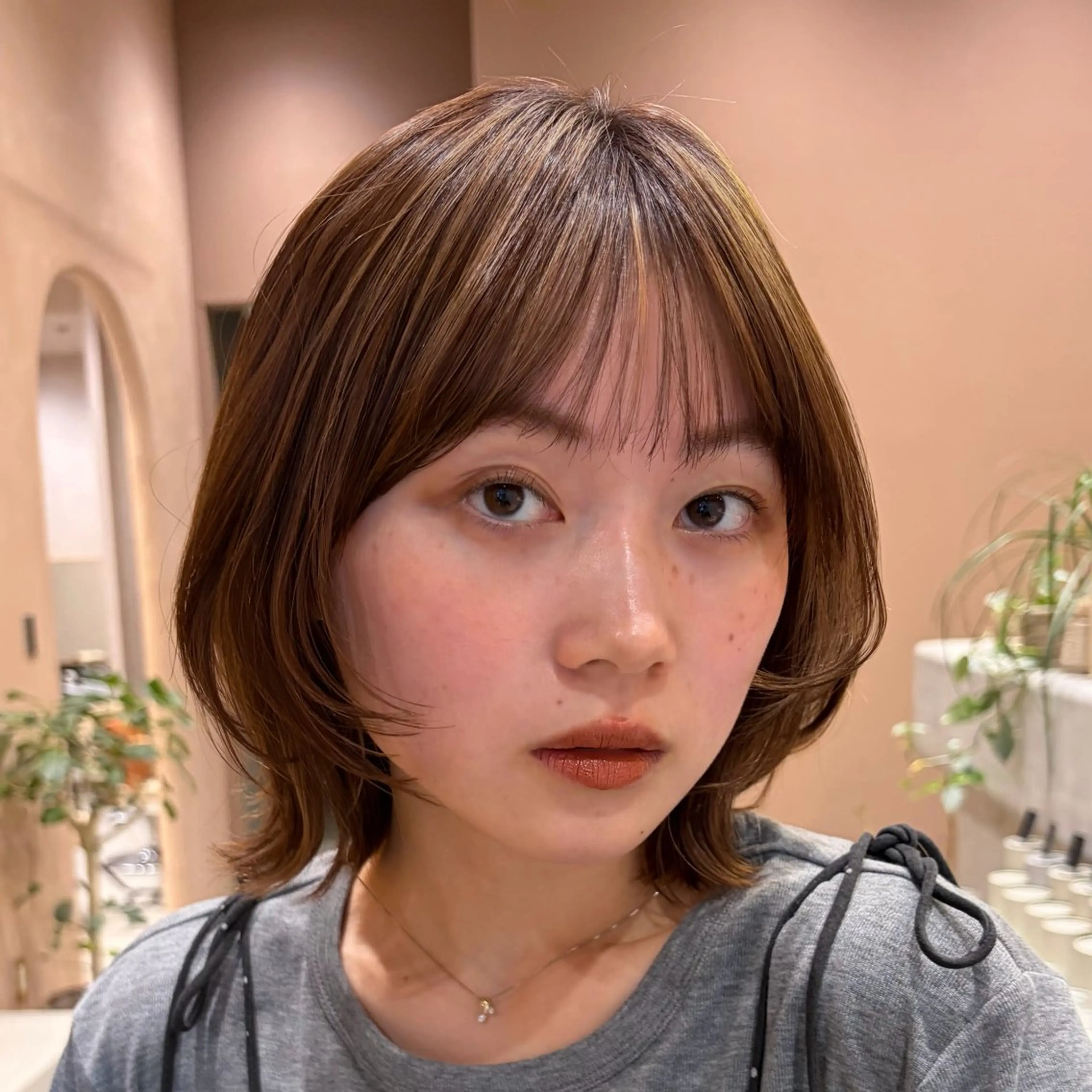 ショート 🎀Wカラー/ピンク /ベージュ🎀ゆらのヘアスタイル