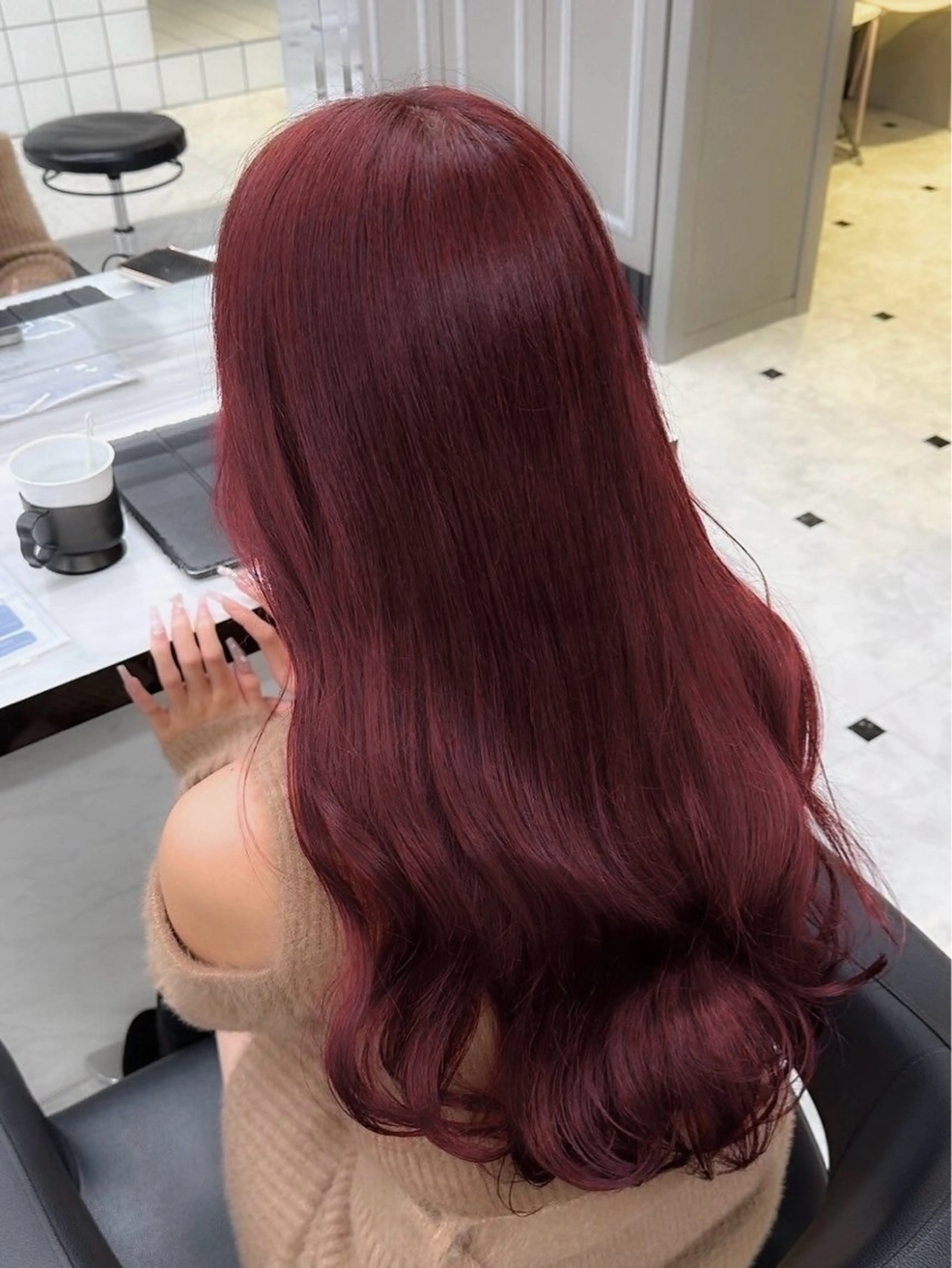 カラー 暖色メンズレディース 🍓優 音のヘアスタイル