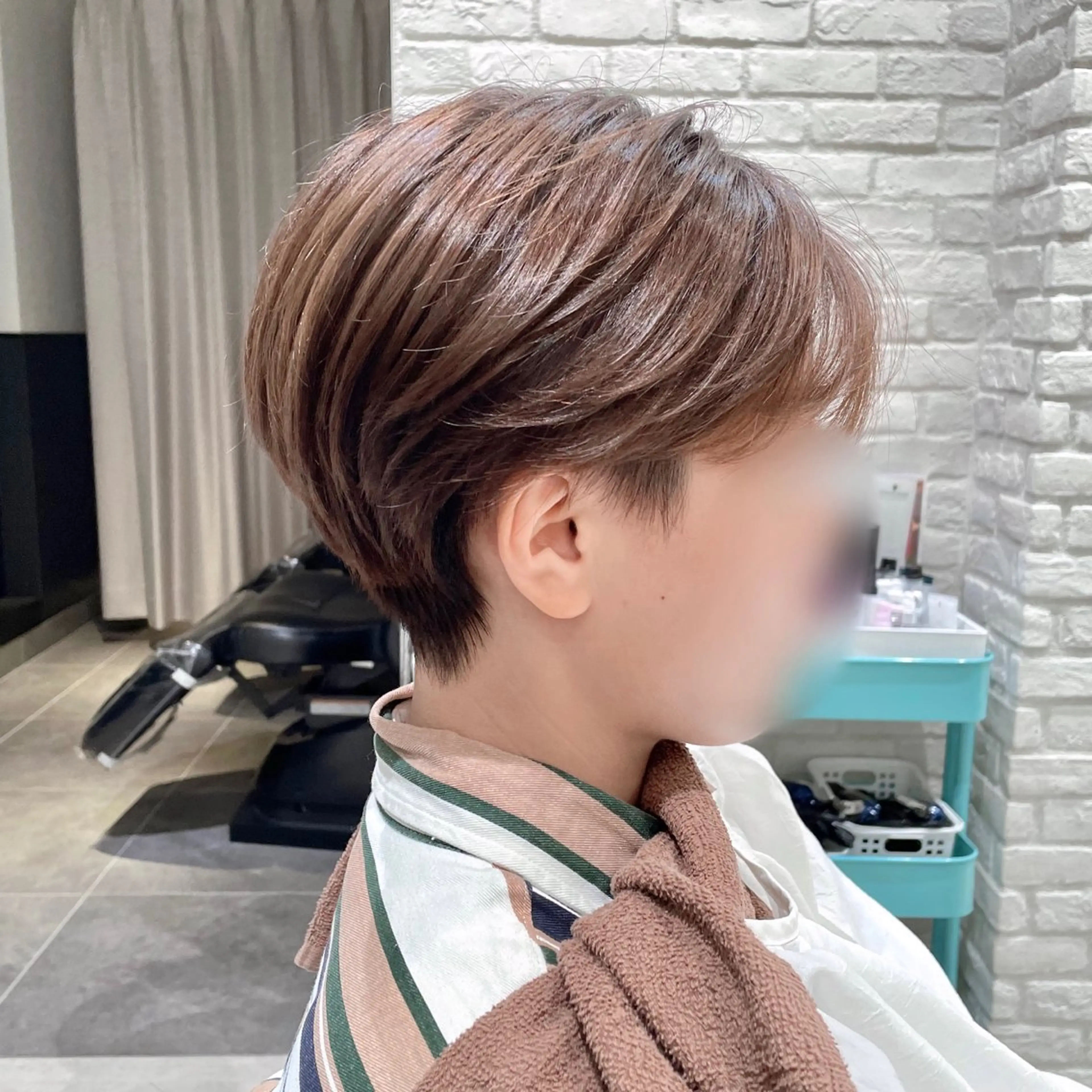 ショート パーマ ヘアアレンジ メンズ パク・ボミン小野リエ 韓国ハーフ🦊のヘアスタイル