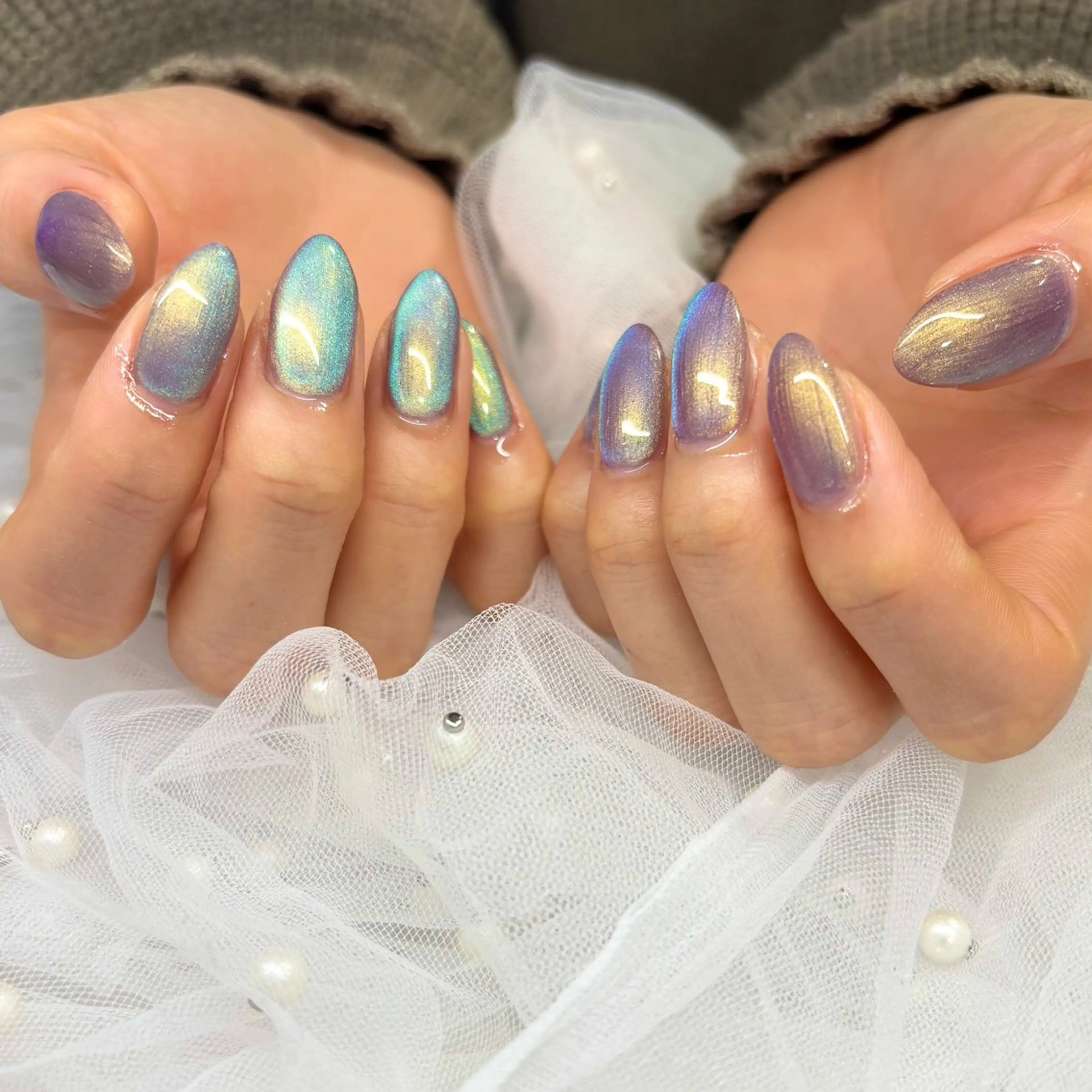 ネイル ハンドネイル 荒巻 めいのネイルデザイン