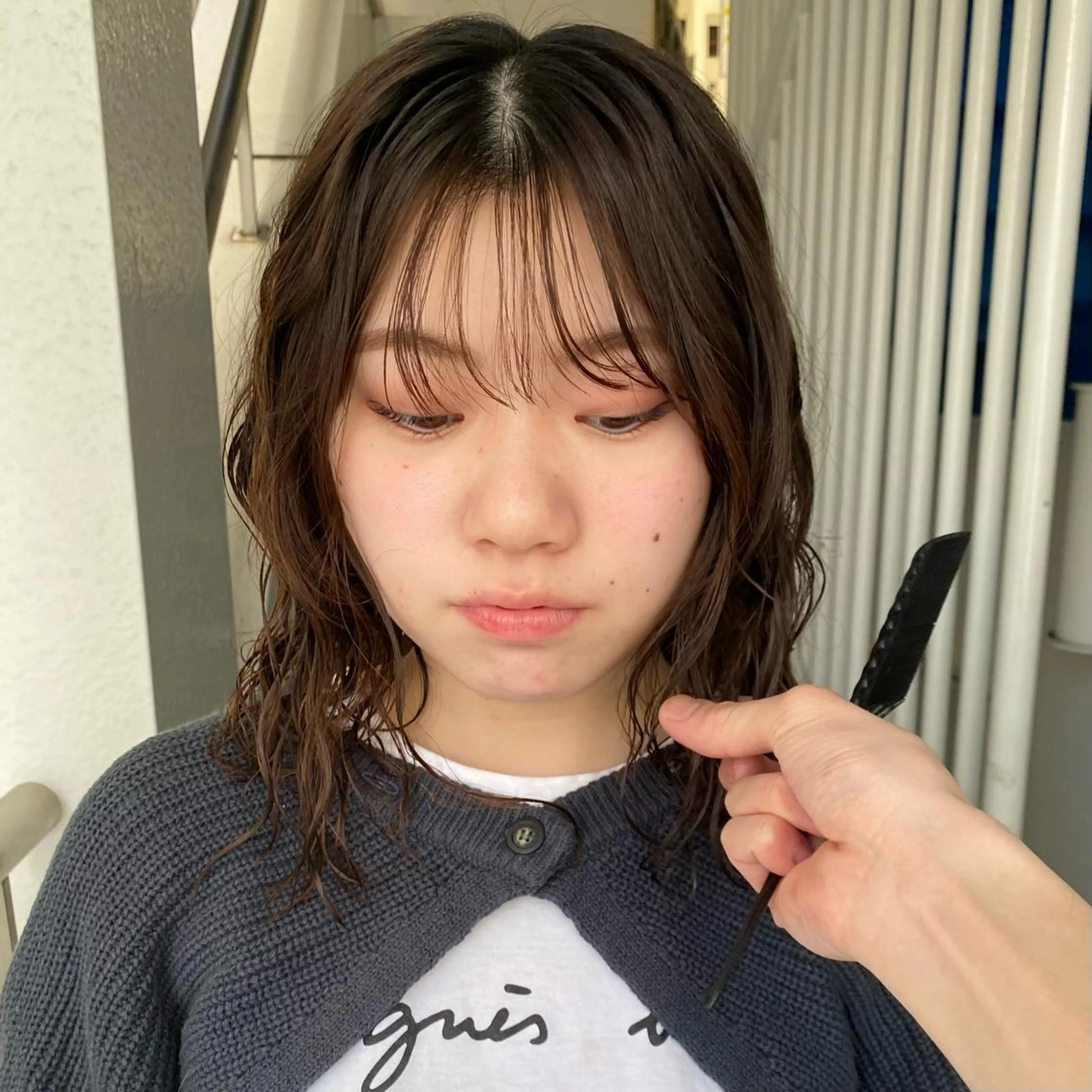 ミディアム カラー パーマ メンズ ミディアムパーマ メンズパーマ ニュアンスパーマ yiye 青山所属・無料カットモデル募集 🌱ひょうがのヘアスタイル