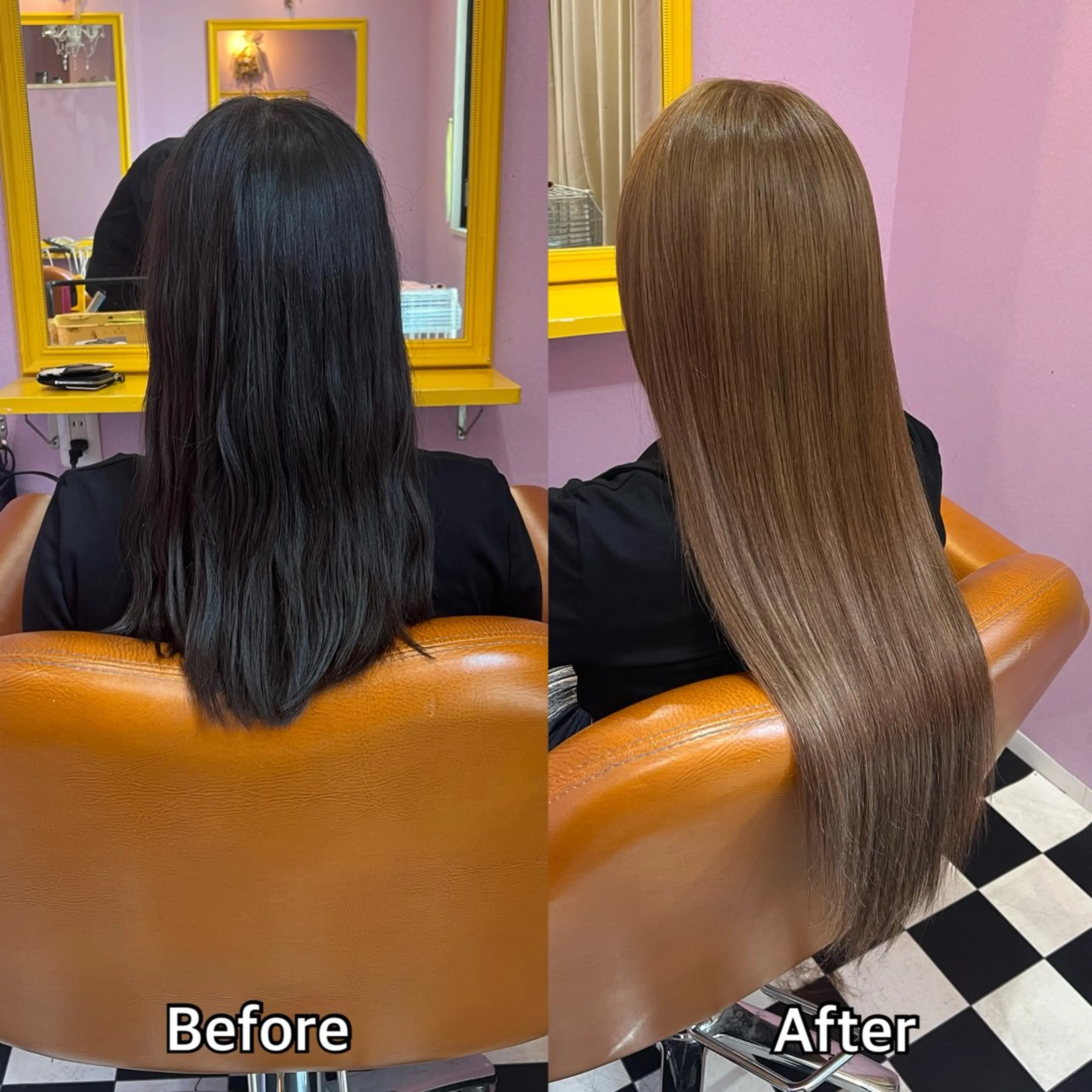 ロング シール+ちび編み込み エクステ梅田🐨のヘアスタイル