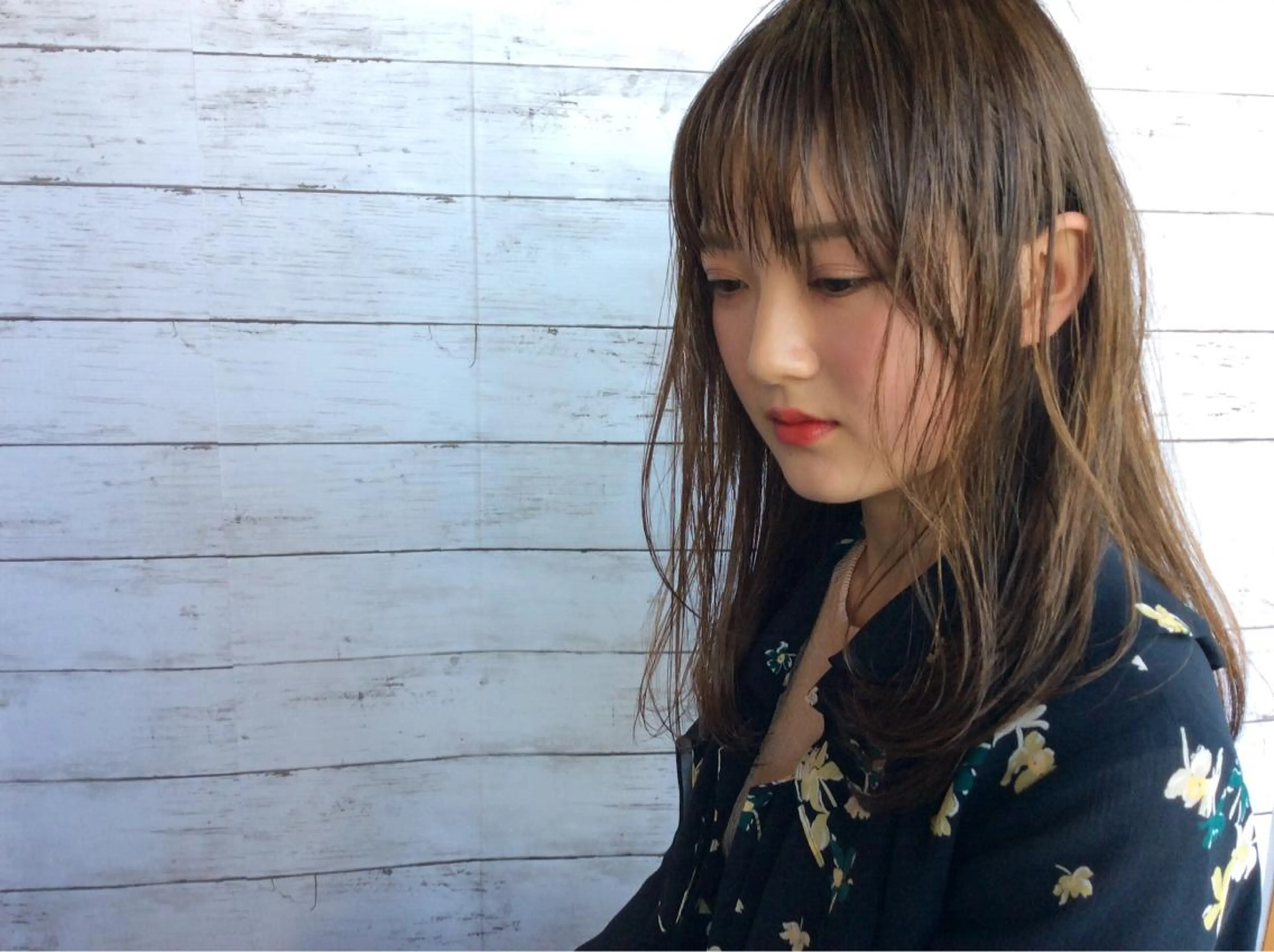 セミロング カラー パーマ ヘアアレンジ 日比 貴大/ minim hairのヘアスタイル