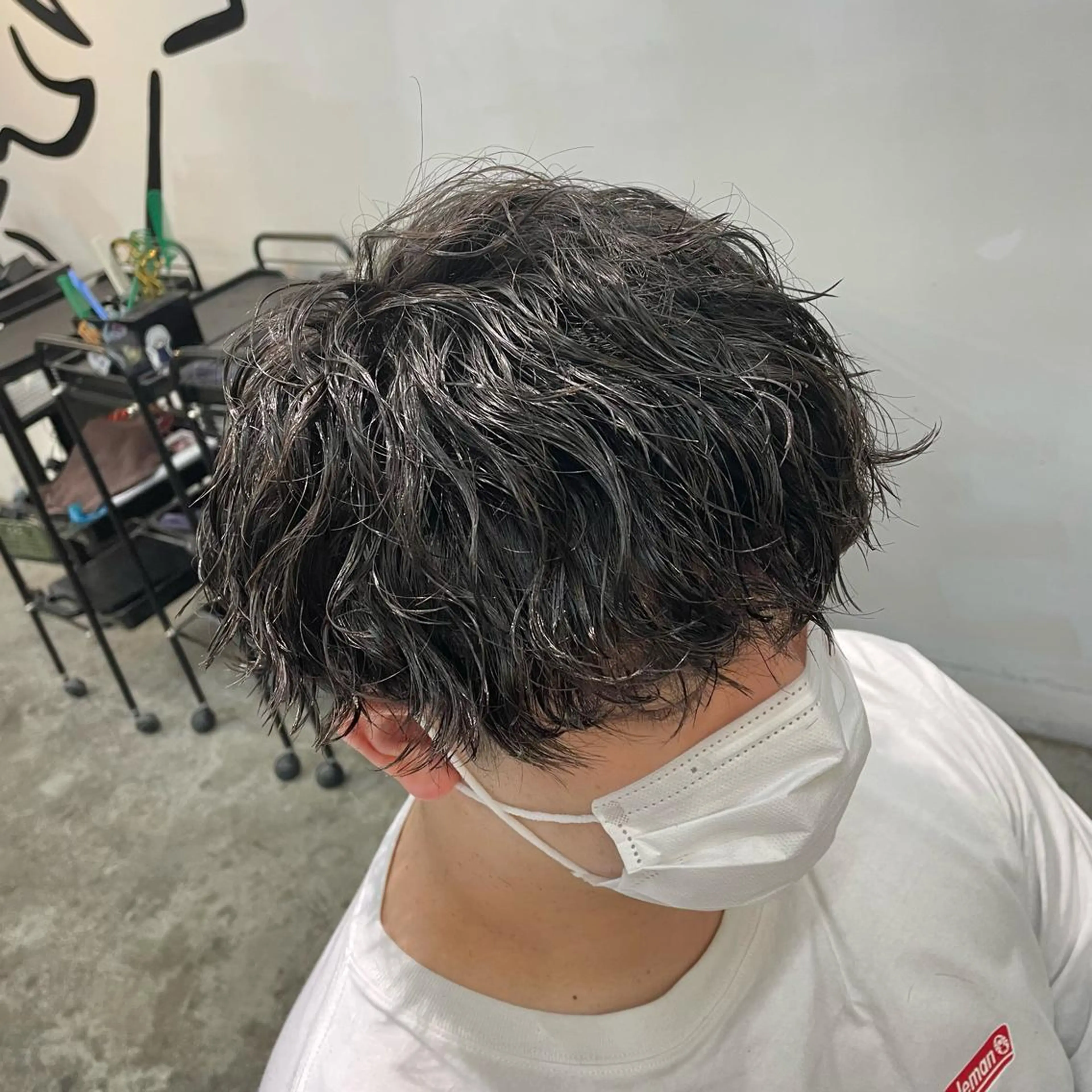 ショート パーマ メンズ カット パーマ メンズ特化美容師/ 藤戸 椋のヘアスタイル