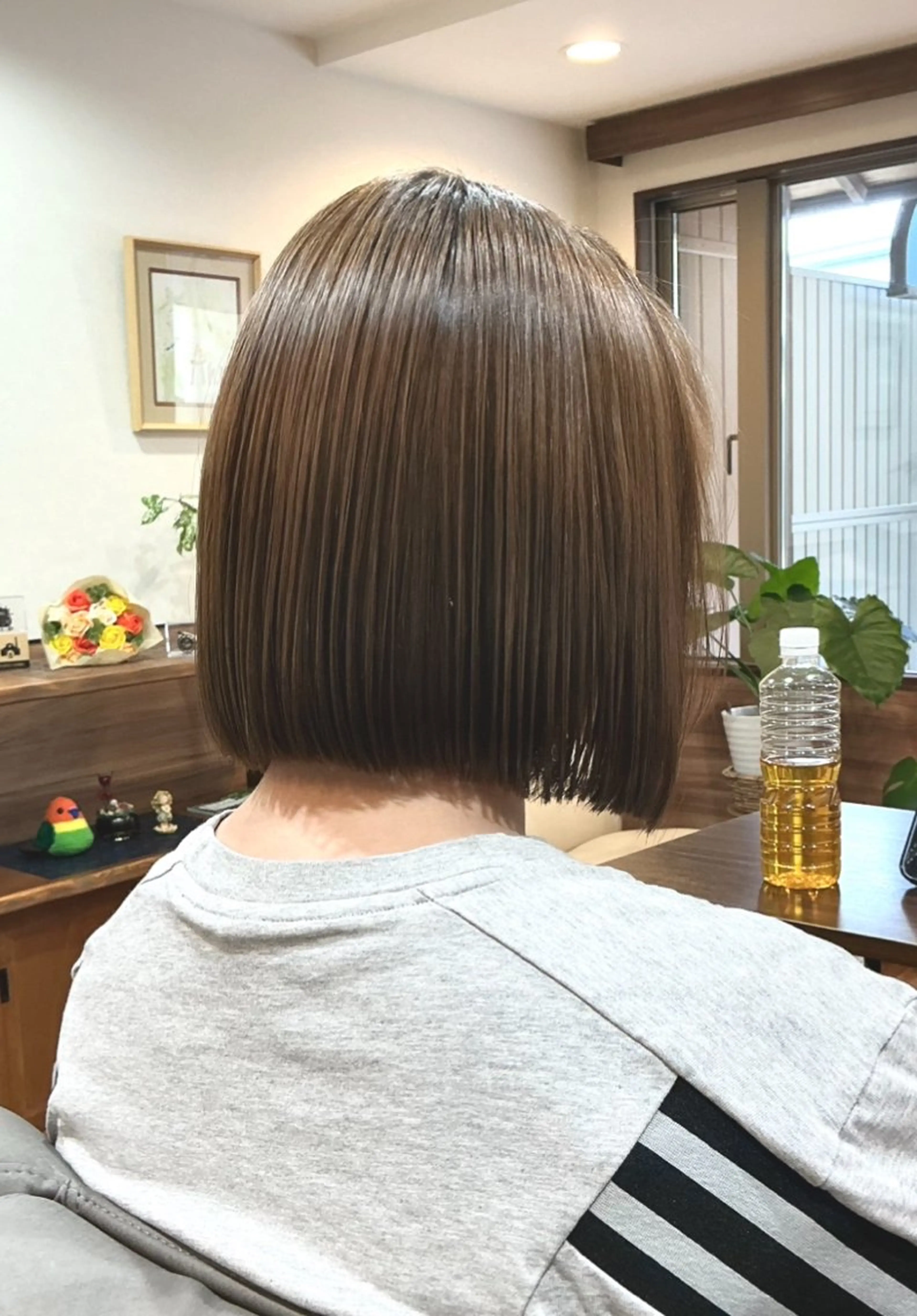 ミディアム カラー ボブ カット ヘアカラー トリートメント ヘッドスパ Annon プライベートサロンのヘアスタイル