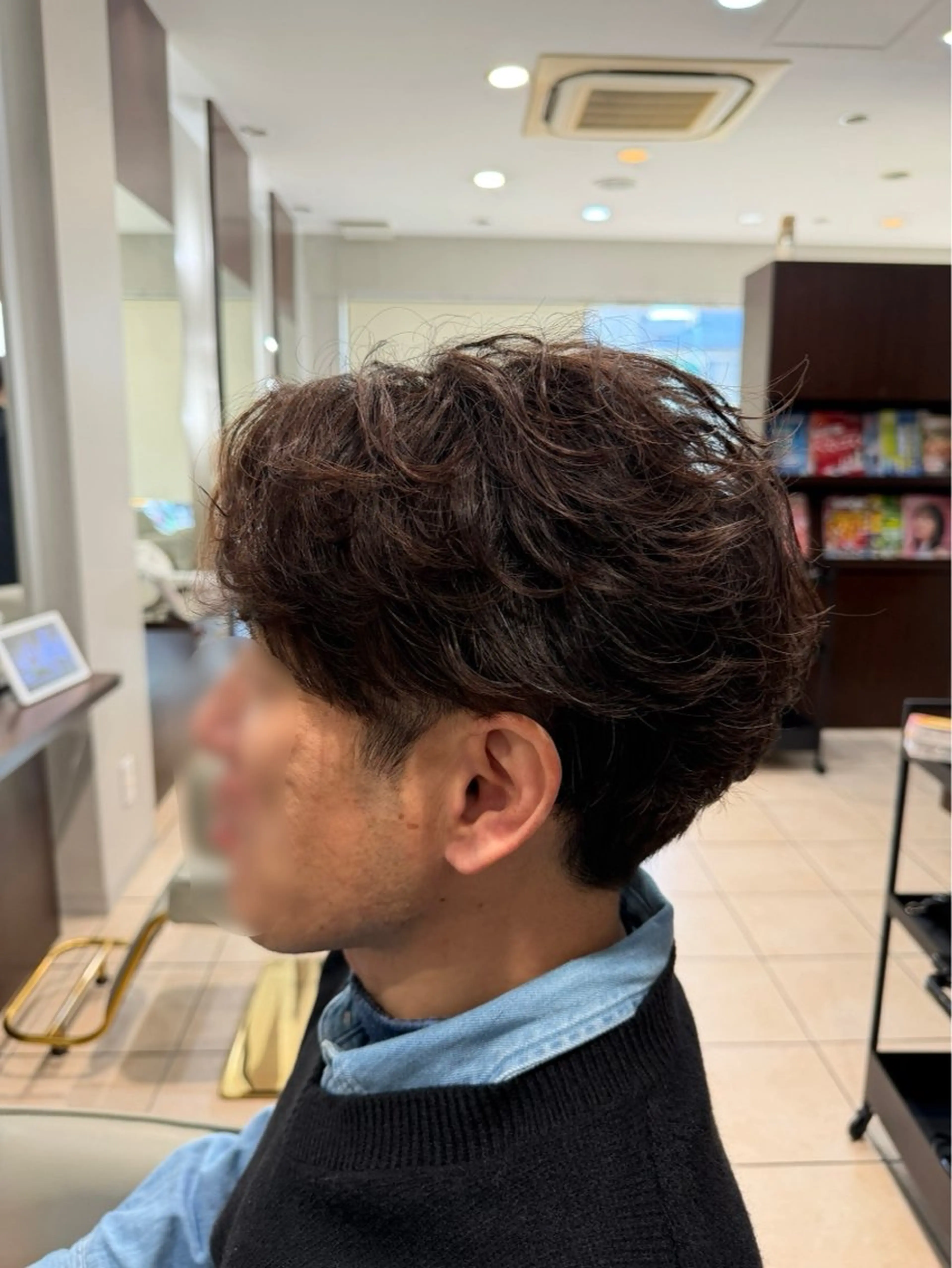 ショート パーマ メンズ フェザーパーマ メンズパーマ カット メンズ特化🔥女性の モデル受付中！/陸翔のヘアスタイル