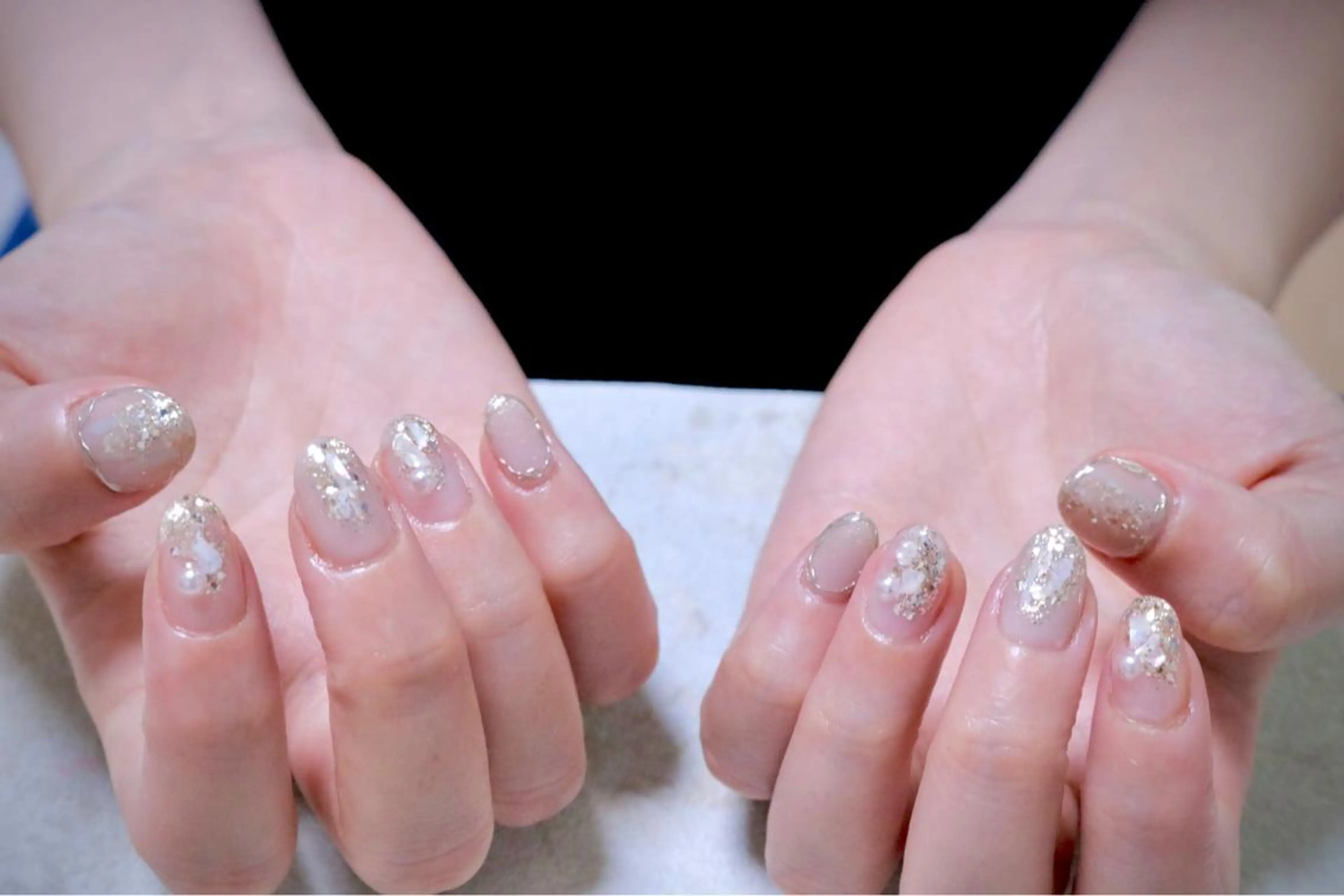 ネイル オーロラネイル カジュアル フラッシュネイル ジェルネイル ラメ(グリッター) ハンドネイル MH Nailのネイルデザイン